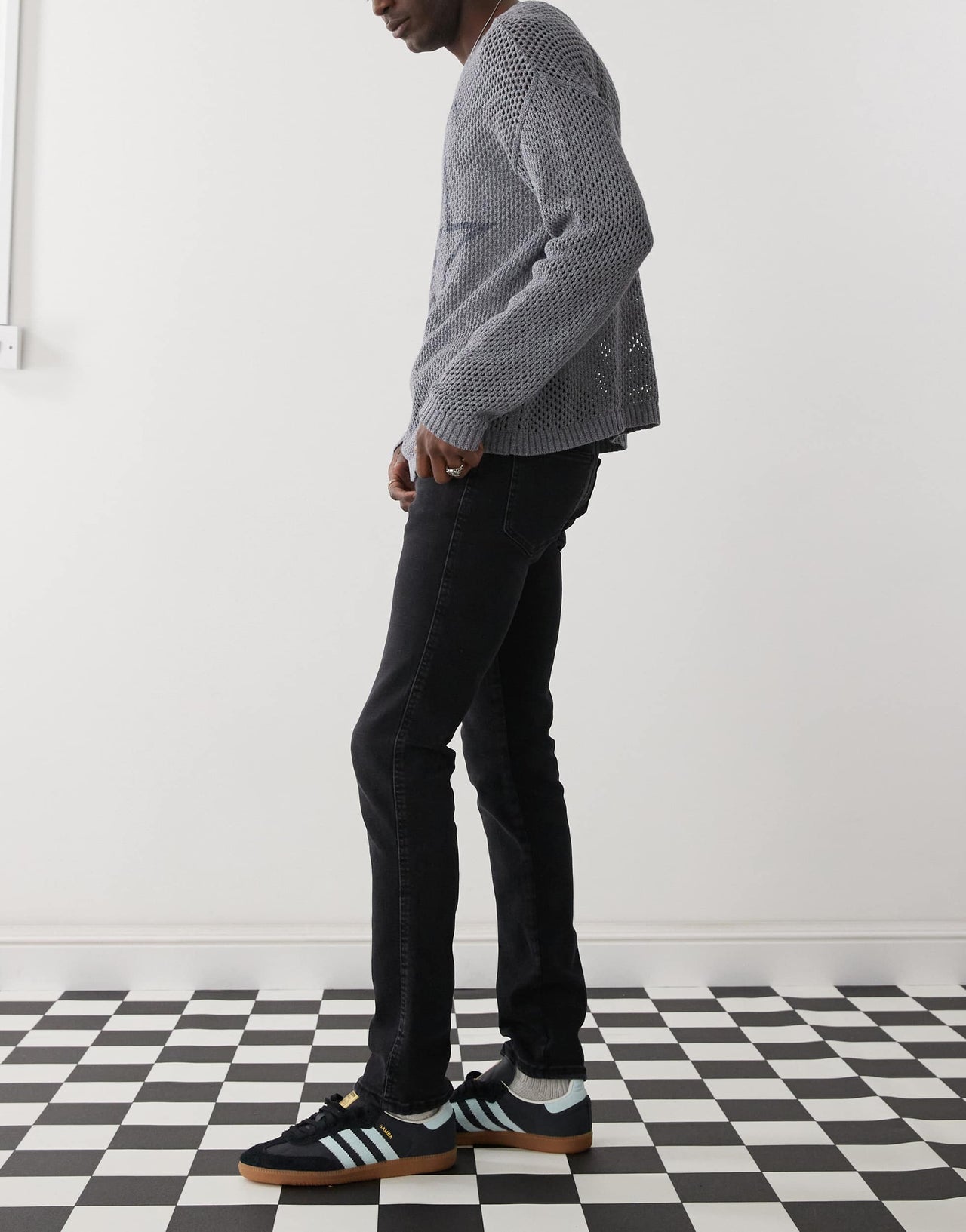 Dr Denim Snap mid waist slim fit jeans in black mist wash