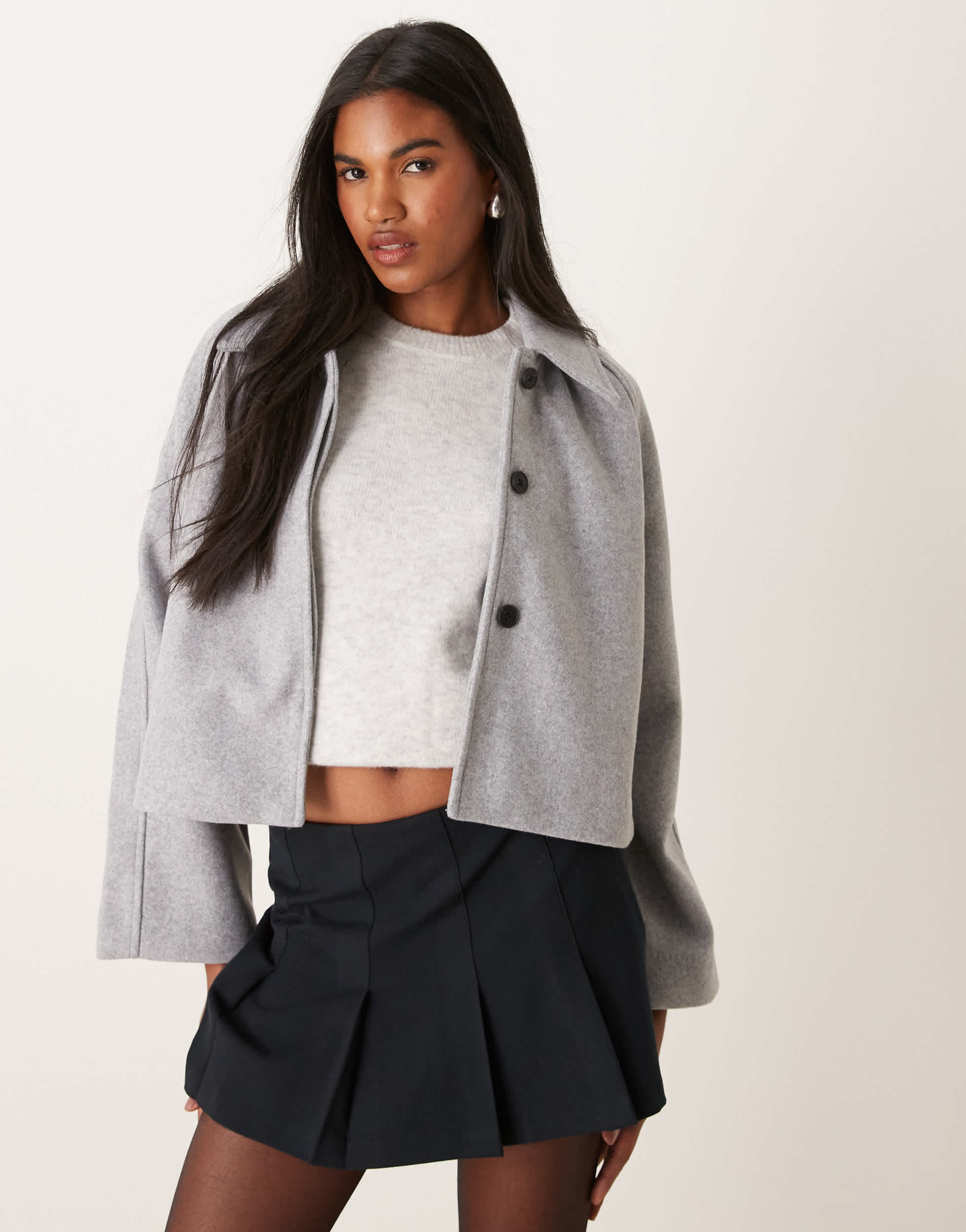Pimkie pointed collar jacket in grey
