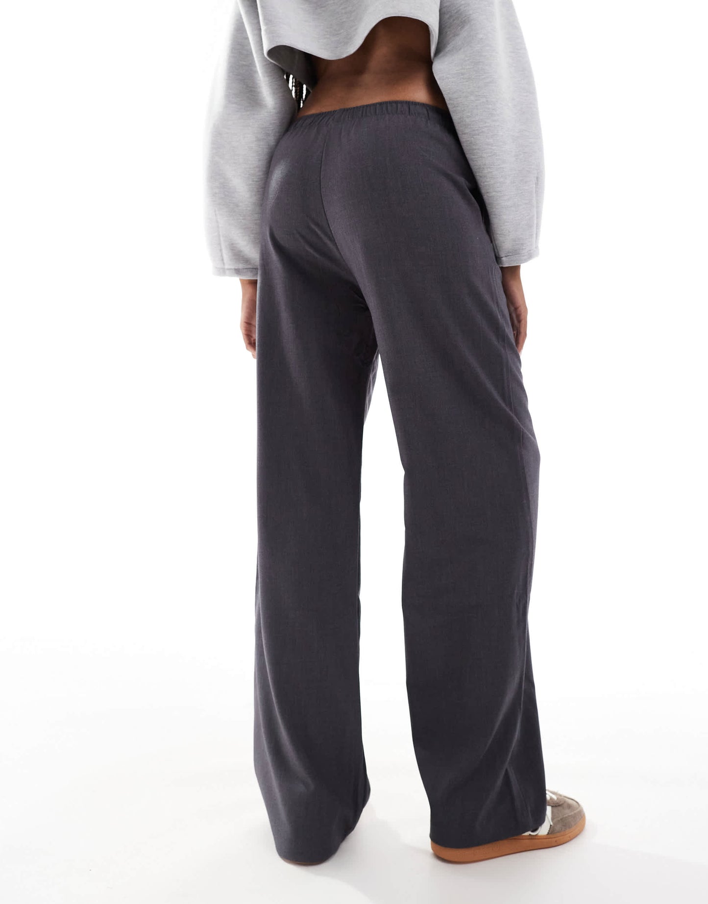Stradivarius Tall pull on trouser in grey