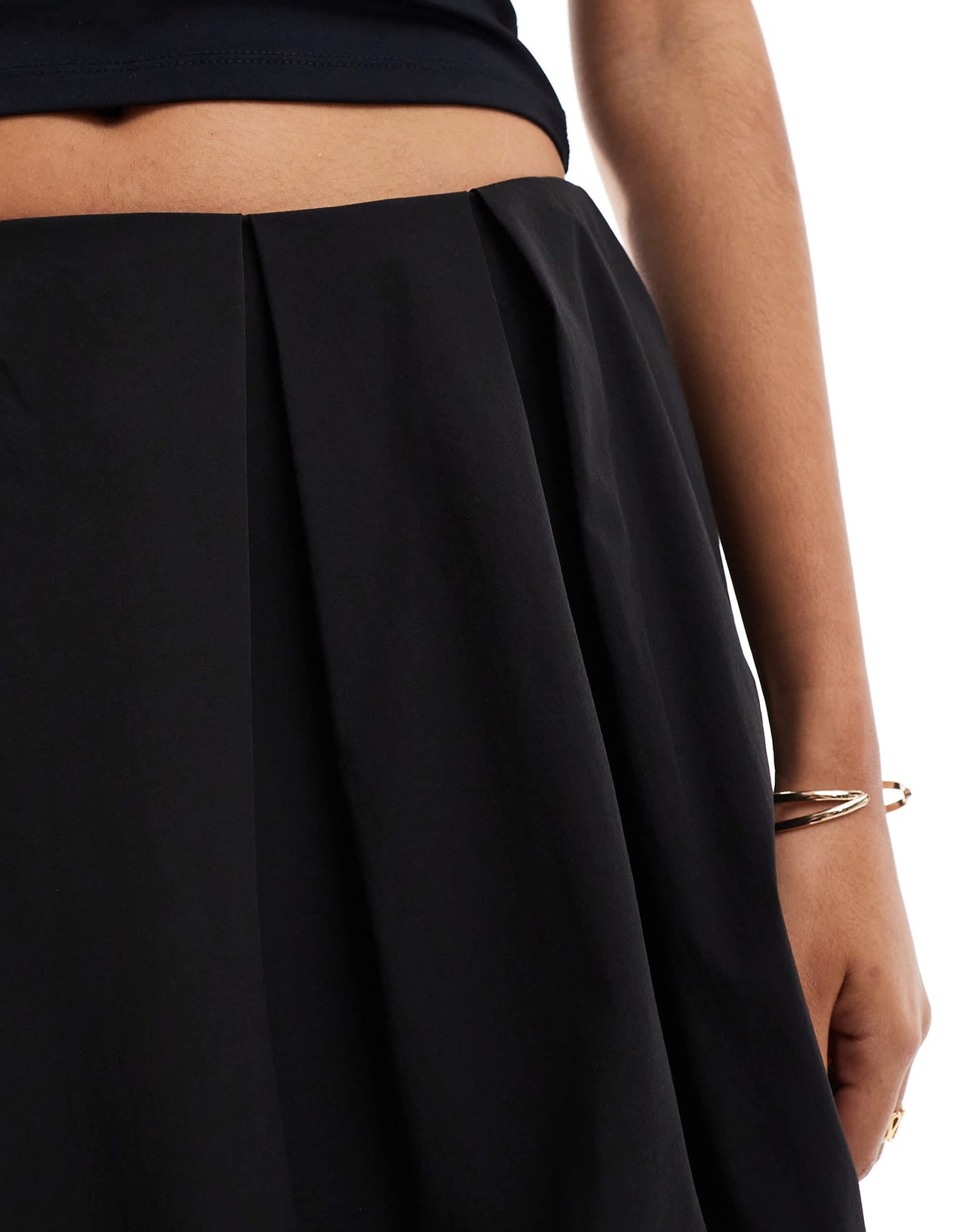 ONLY bubble hem mini skirt in black