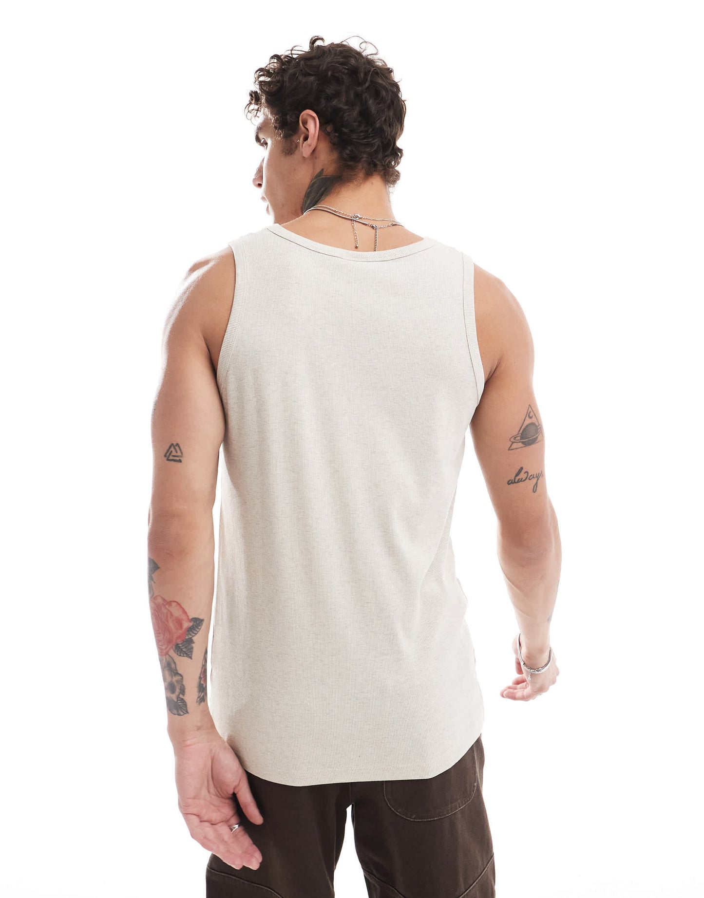 Cotton  On Loose fit rib tank in off-white