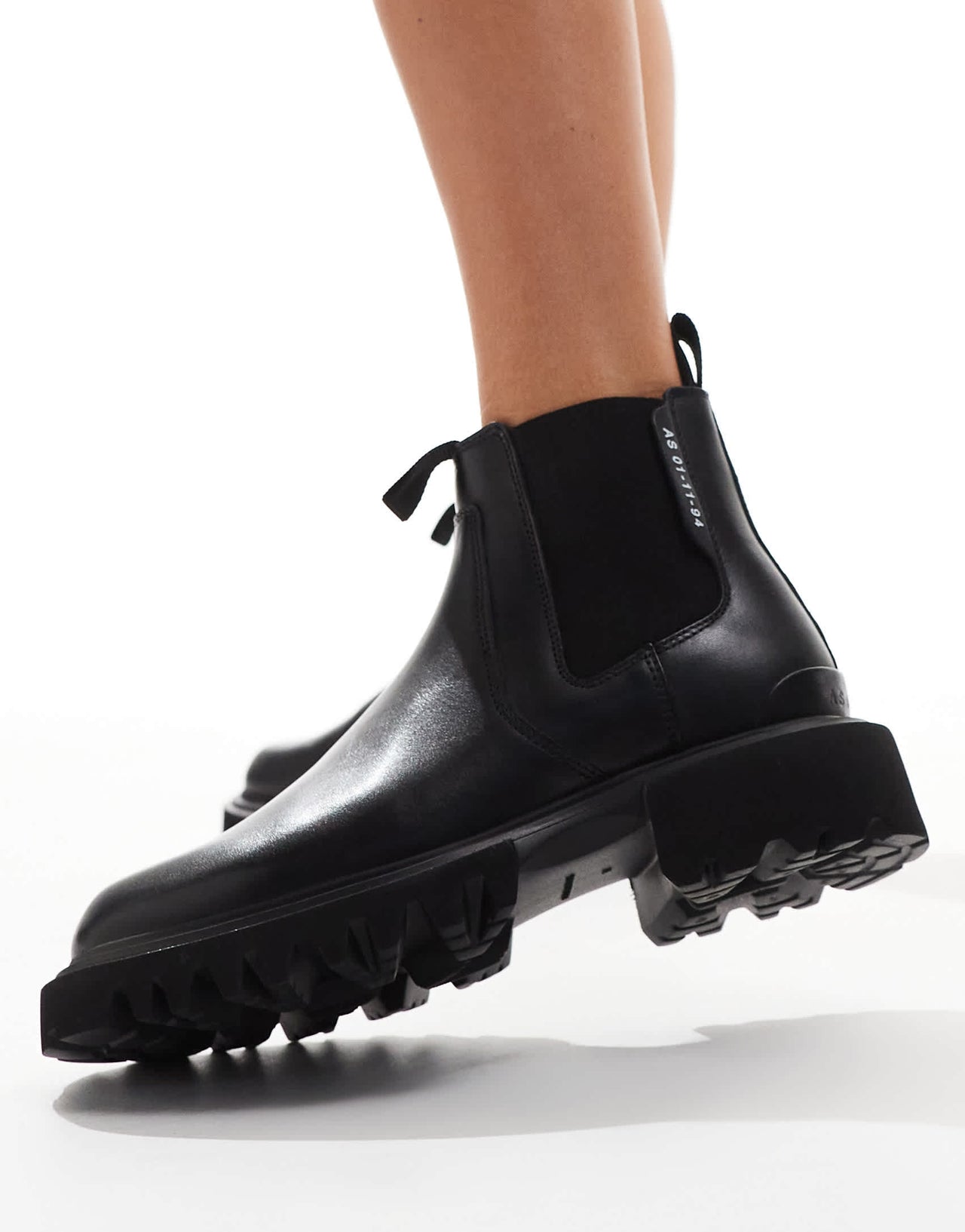 AllSaints Ada leather chelsea boots in black - BLACK