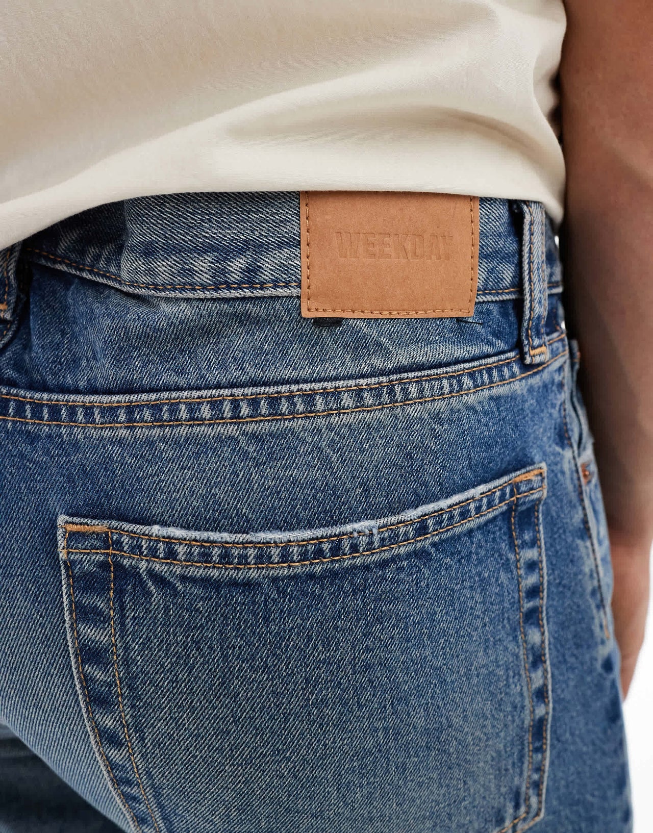 Weekday Klean straight leg jeans in iron blue