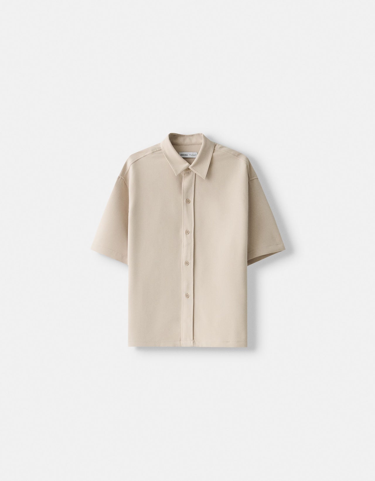 Bershka premium shirt in sand