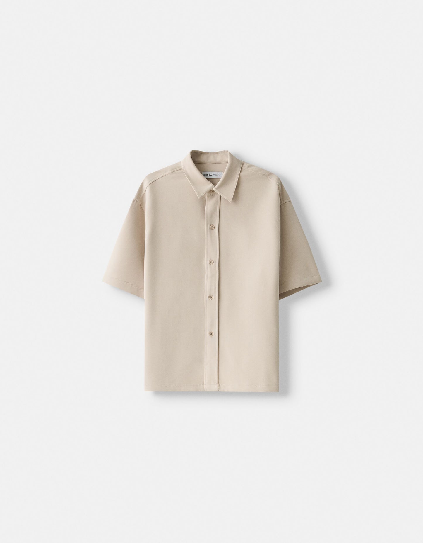 Bershka premium shirt in sand
