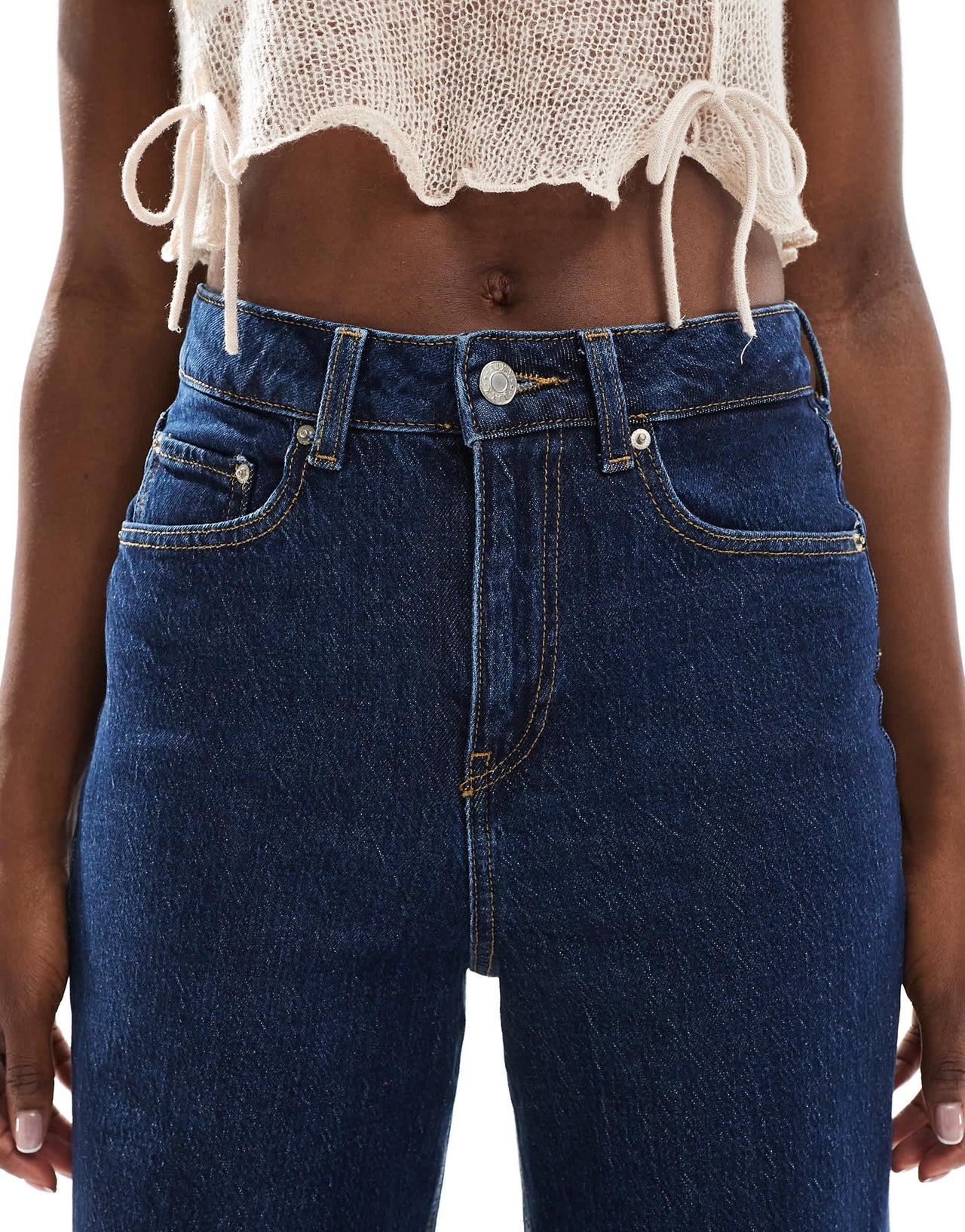 JJXX Tokyo wide fit jean in dark blue with contrast pockets