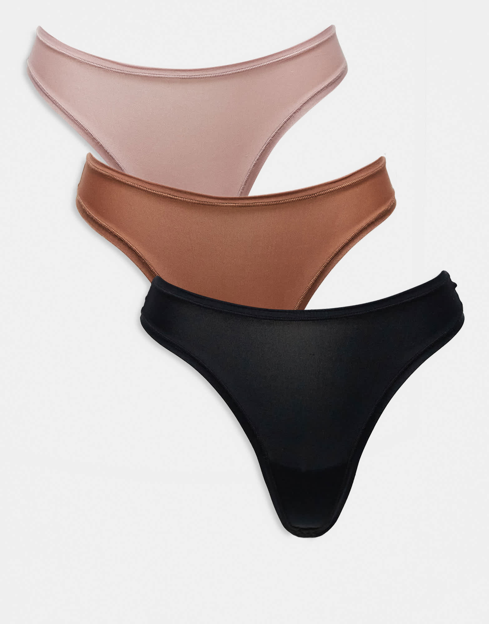 Lindex 3 pack 360 degree stretch thong in multi