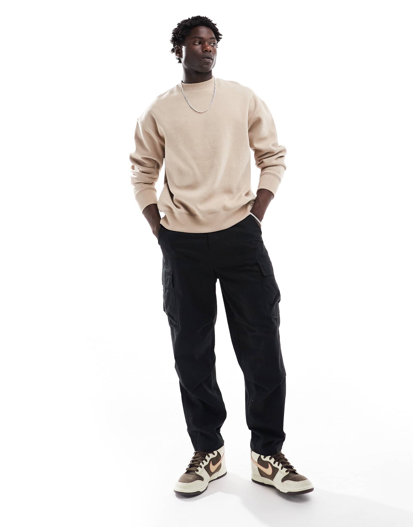 Pull&Bear sweatshirt in beige