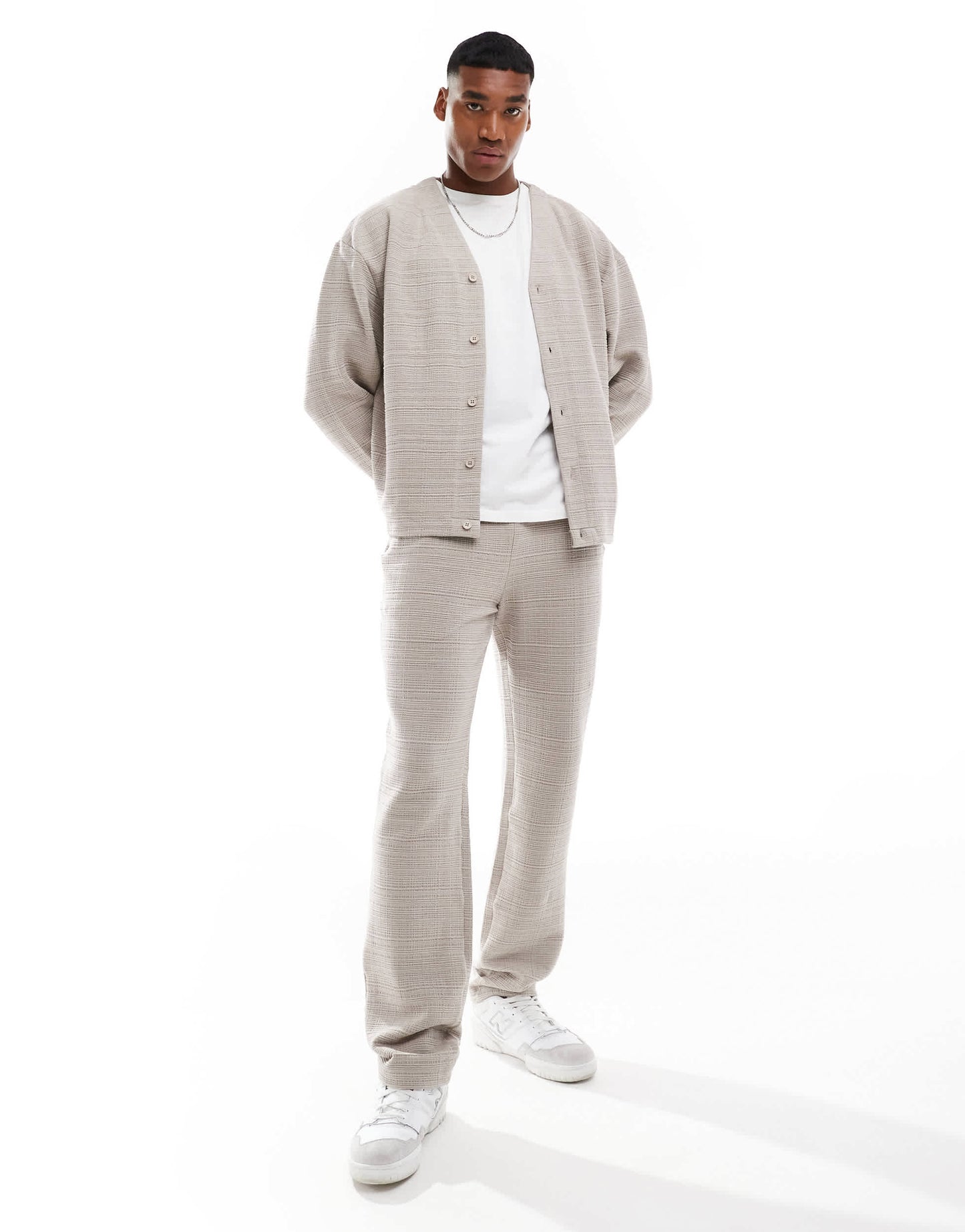 ASOS DESIGN oversized co-ord jogger in beige