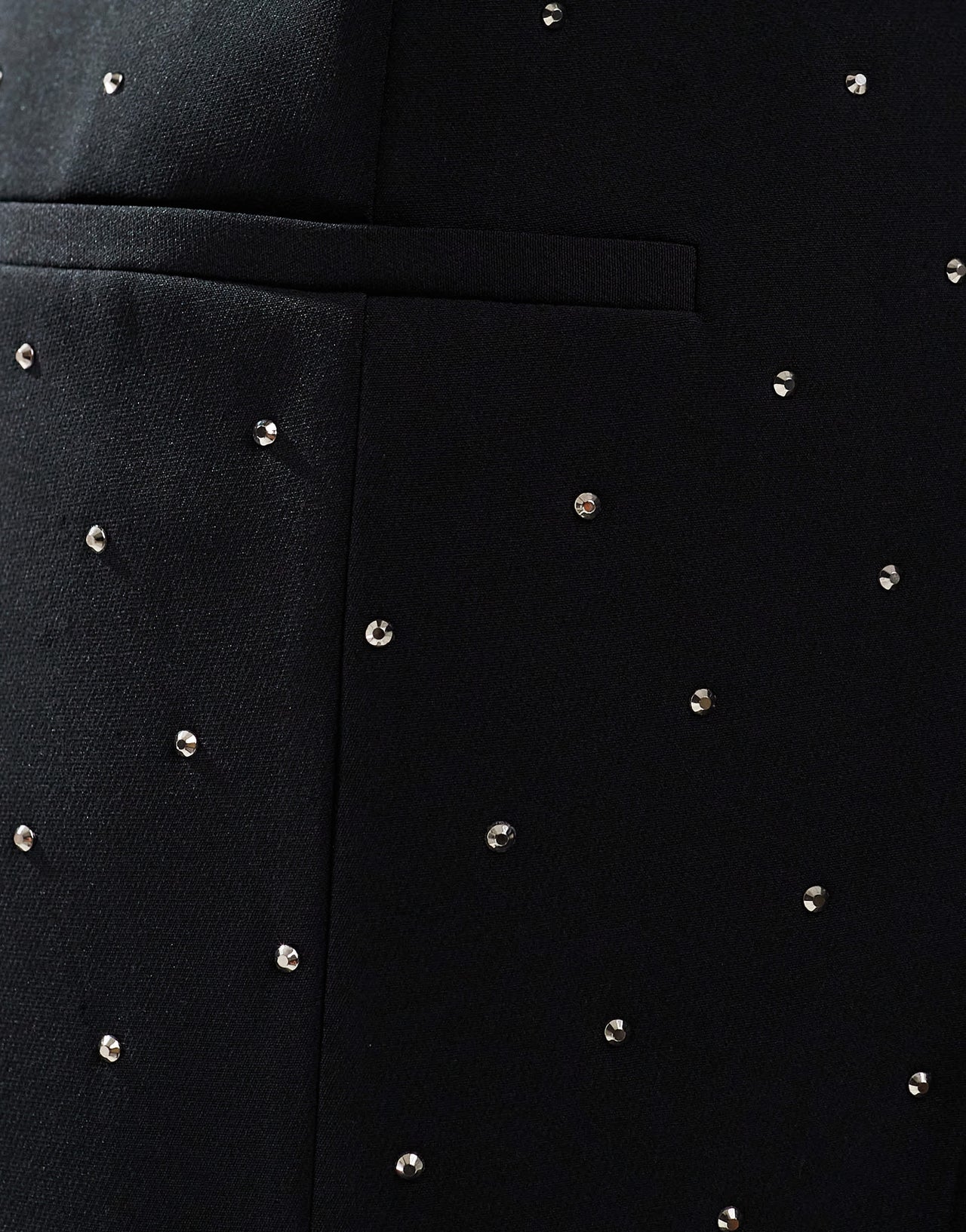 ASOS DESIGN exaggerated shoulder hotfix waistcoat in black