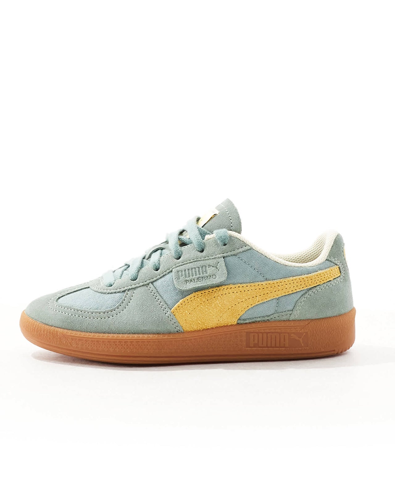 Puma Palermo trainers in washed green