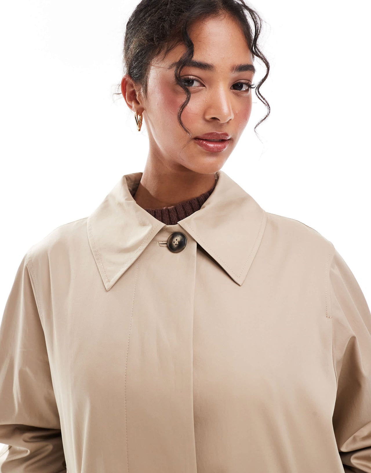 & Other Stories sleek trench coat in beige