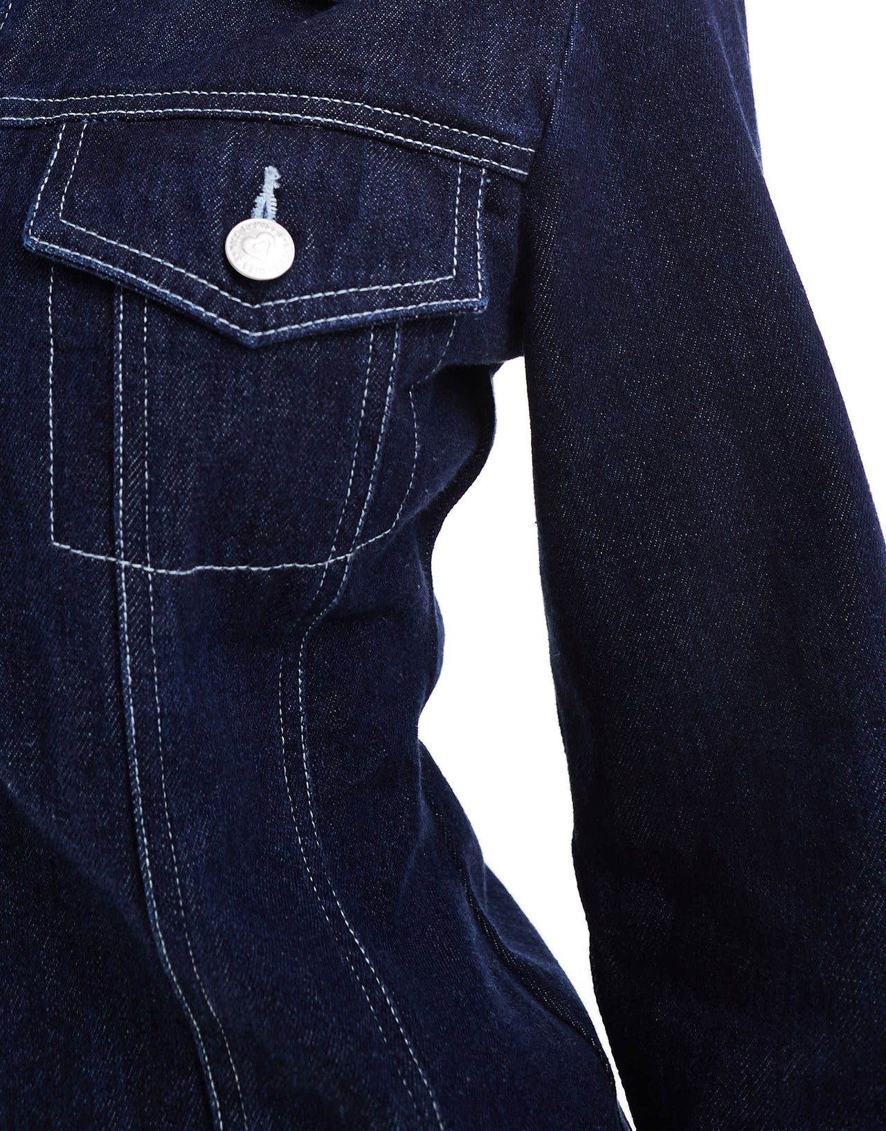 Miss Selfridge Petite denim zip shirt dress in dark wash