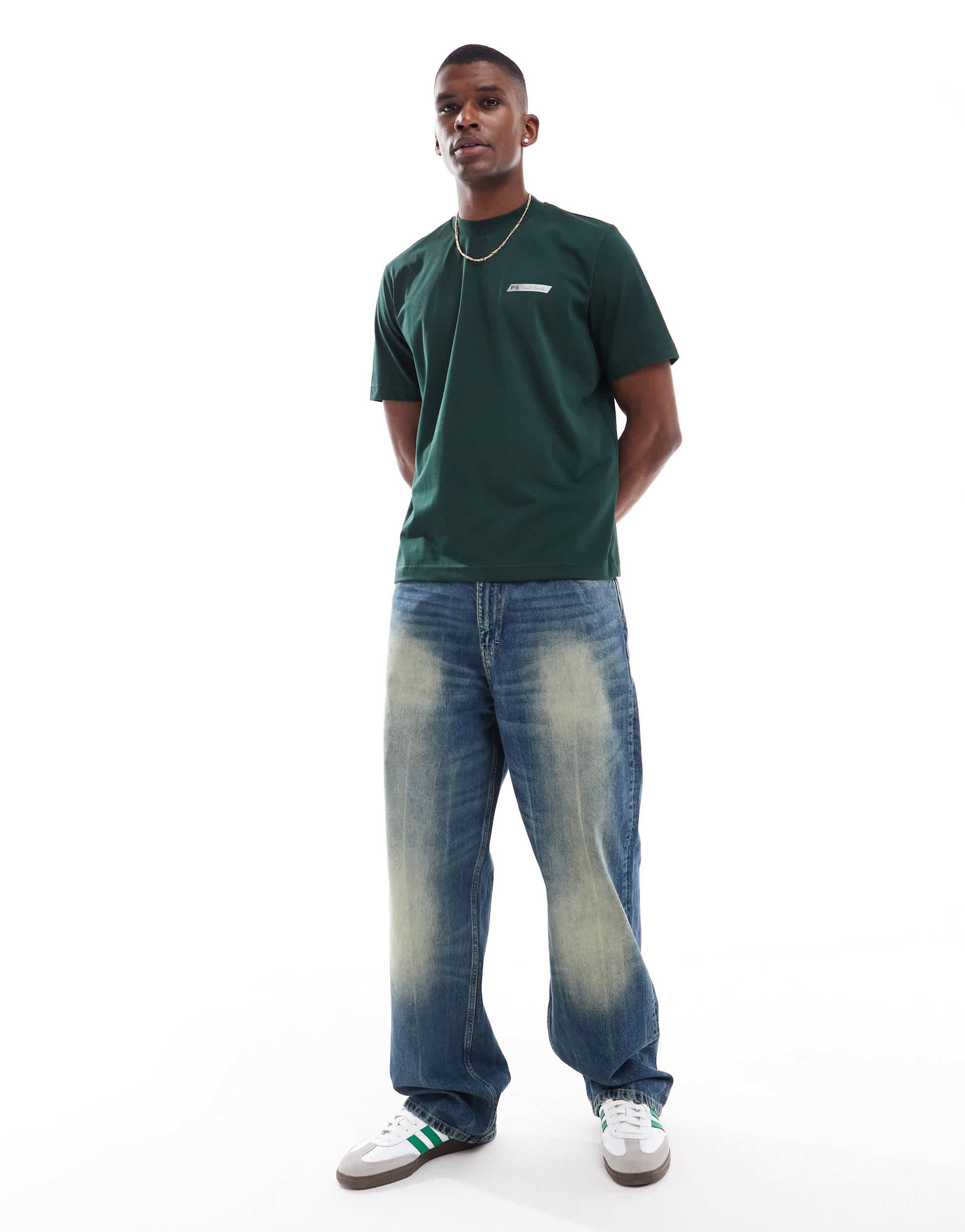 PS Paul Smith heavy weight t-shirt with logo in green