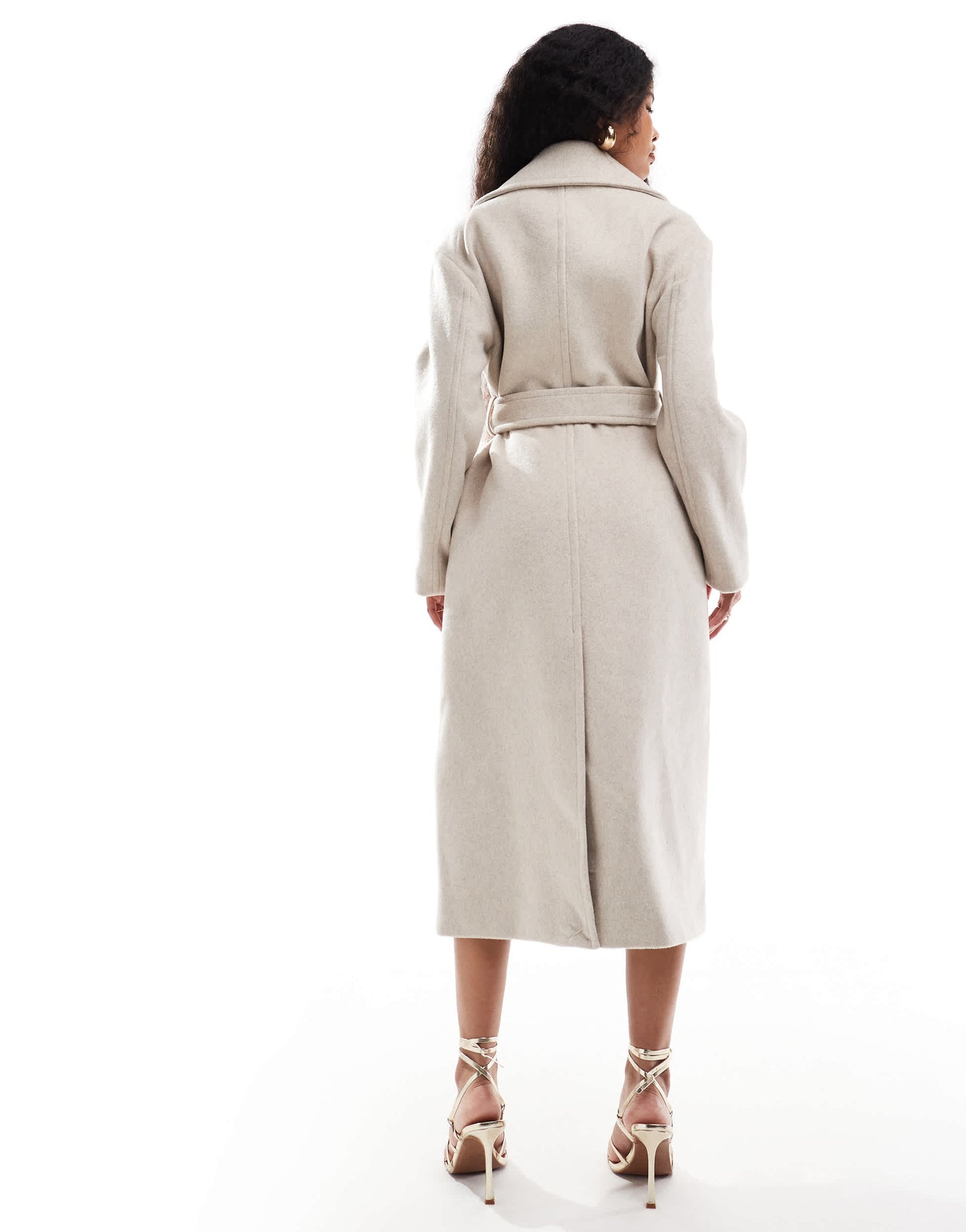 Ever New Petite formal maxi wrap coat in cream