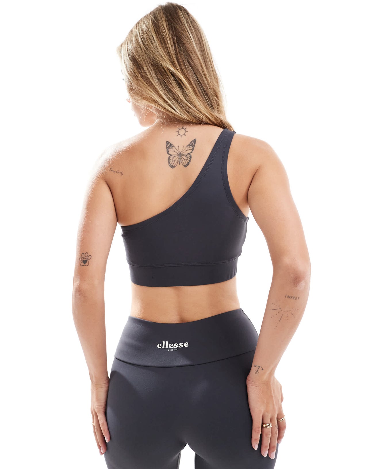 Ellesse Balasana crop top in navy