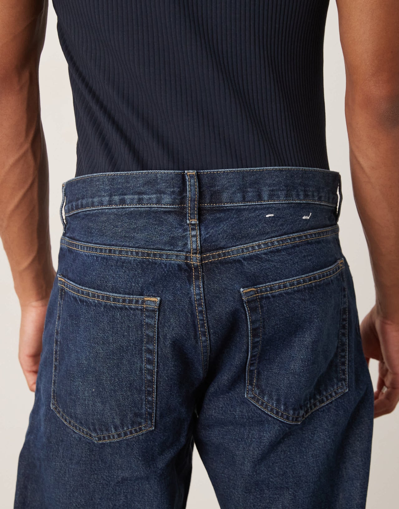 ARKET Ocean loose straight leg jeans in deep blue wash