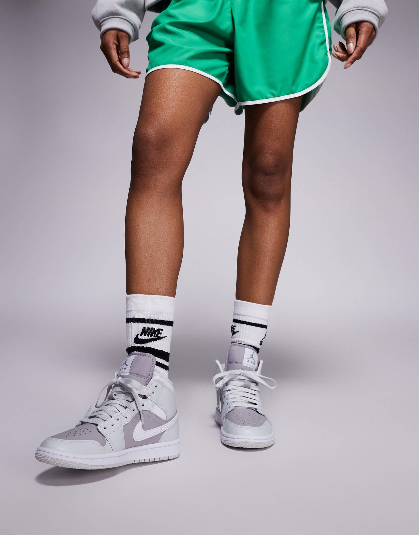 Nike Air Jordan Mid 365 trainers in grey and white
