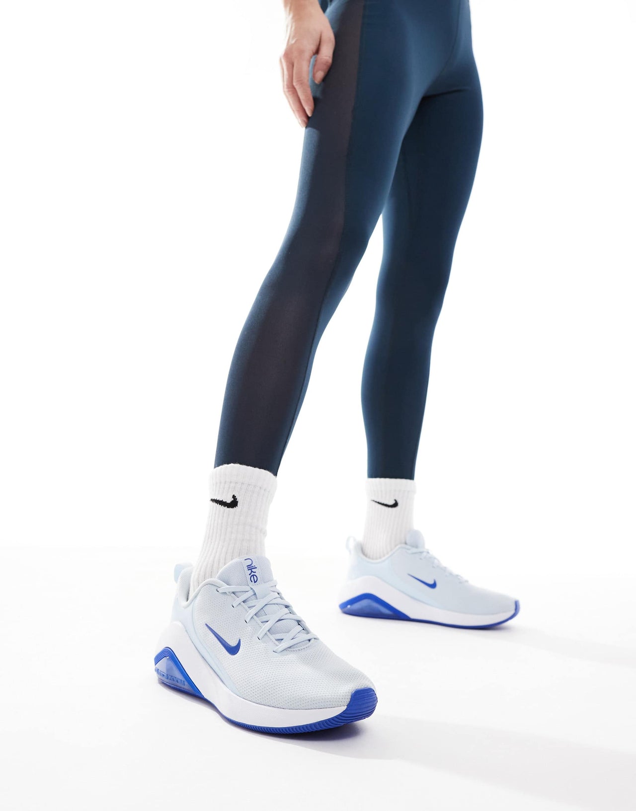 Nike Training Air Zoom Bella 7 trainers in blue and white