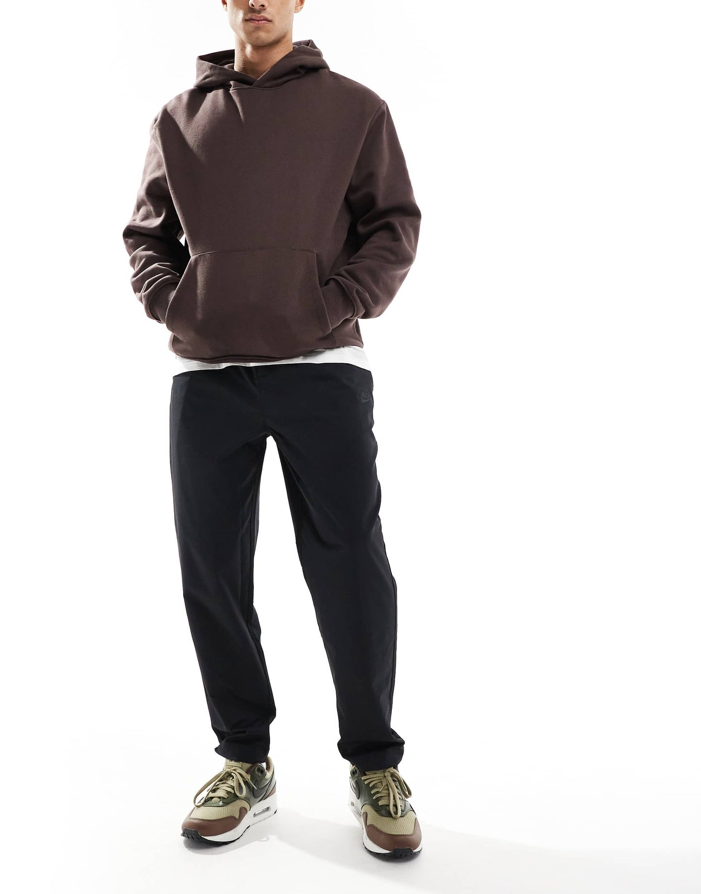 Nike Club woven tapered trousers in black