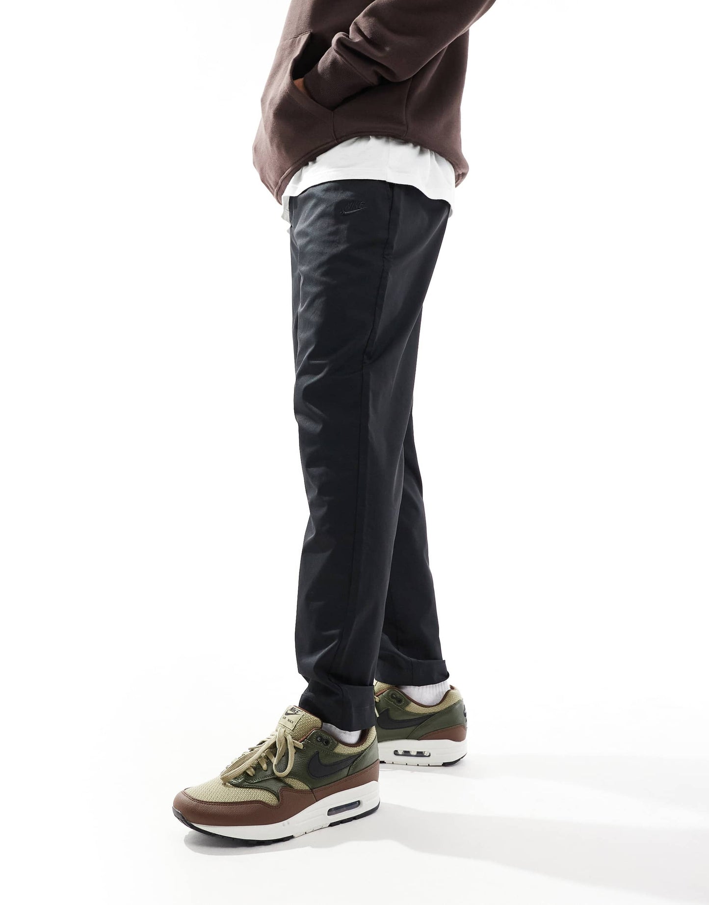 Nike Club woven tapered trousers in black