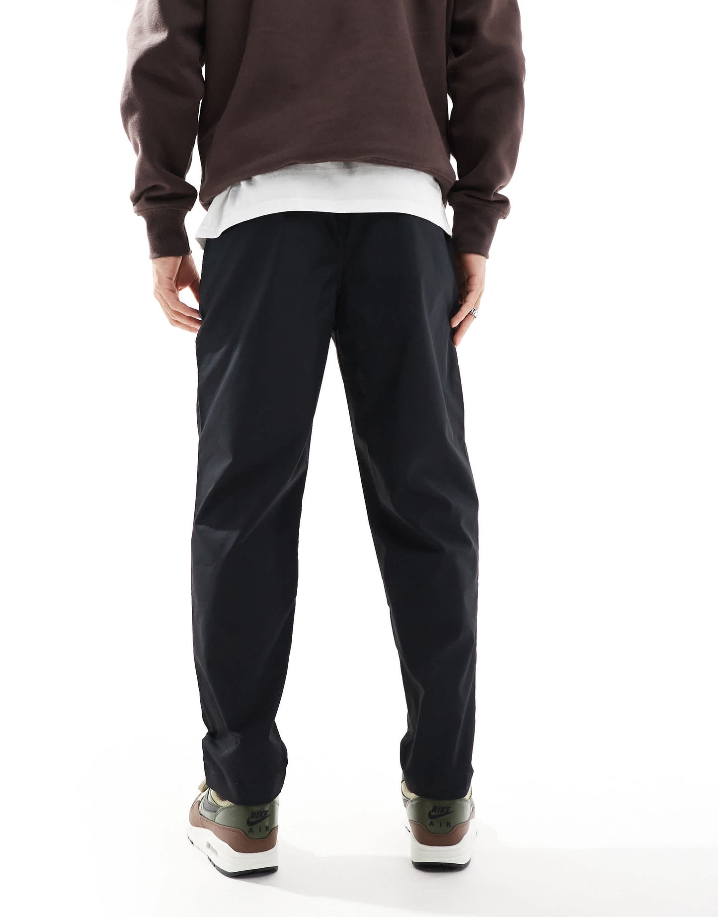 Nike Club woven tapered trousers in black