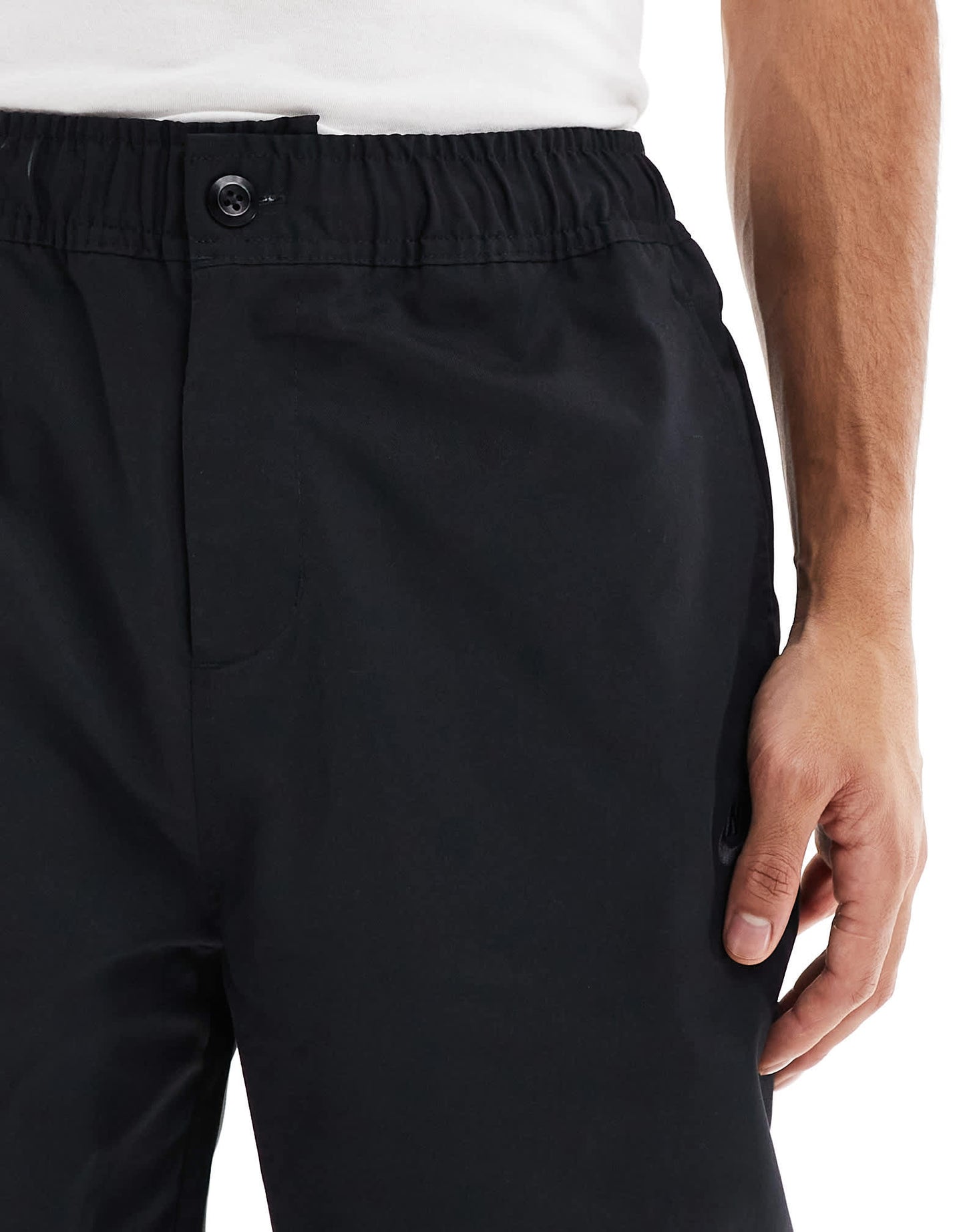 Nike Club woven tapered trousers in black