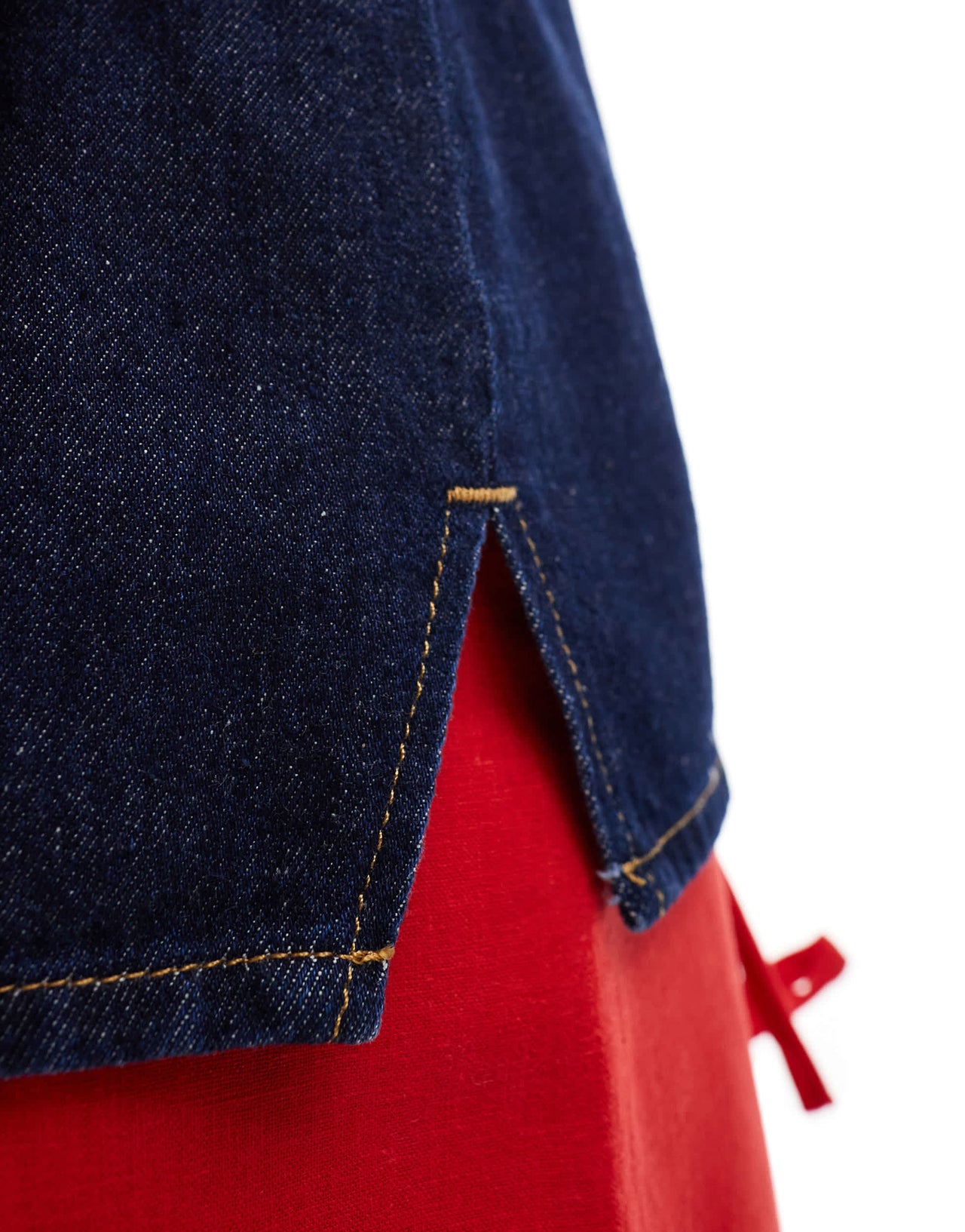 ASOS DESIGN denim long tank top in indigo