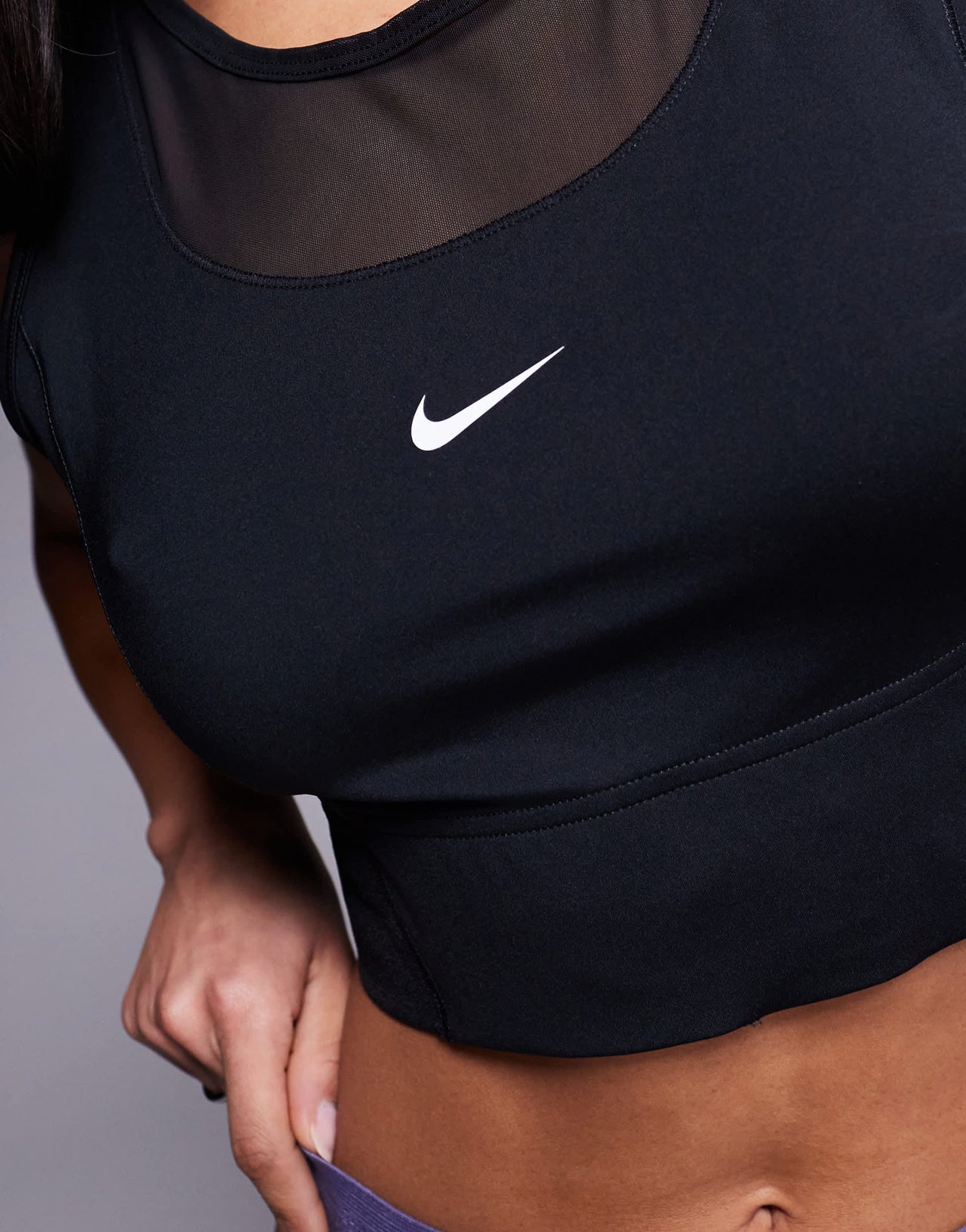 Nike Pro Training Dri-FIT cropped vest in black