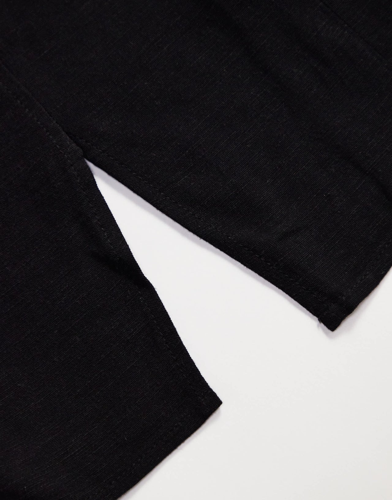 ASOS DESIGN linen blend split hem fitted mini skirt co ord in black