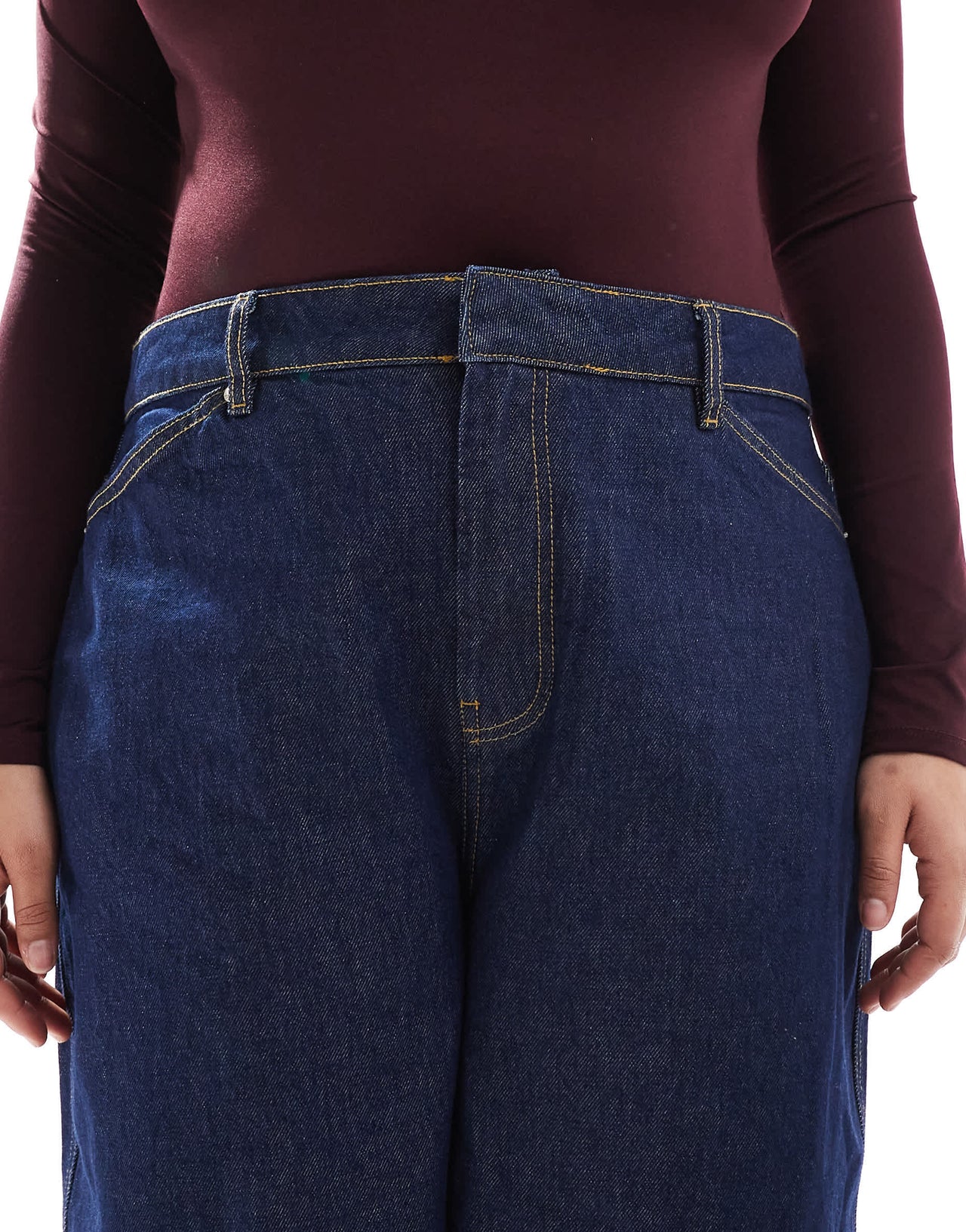 ASOS DESIGN Curve tailored barrel jeans in rinse wash