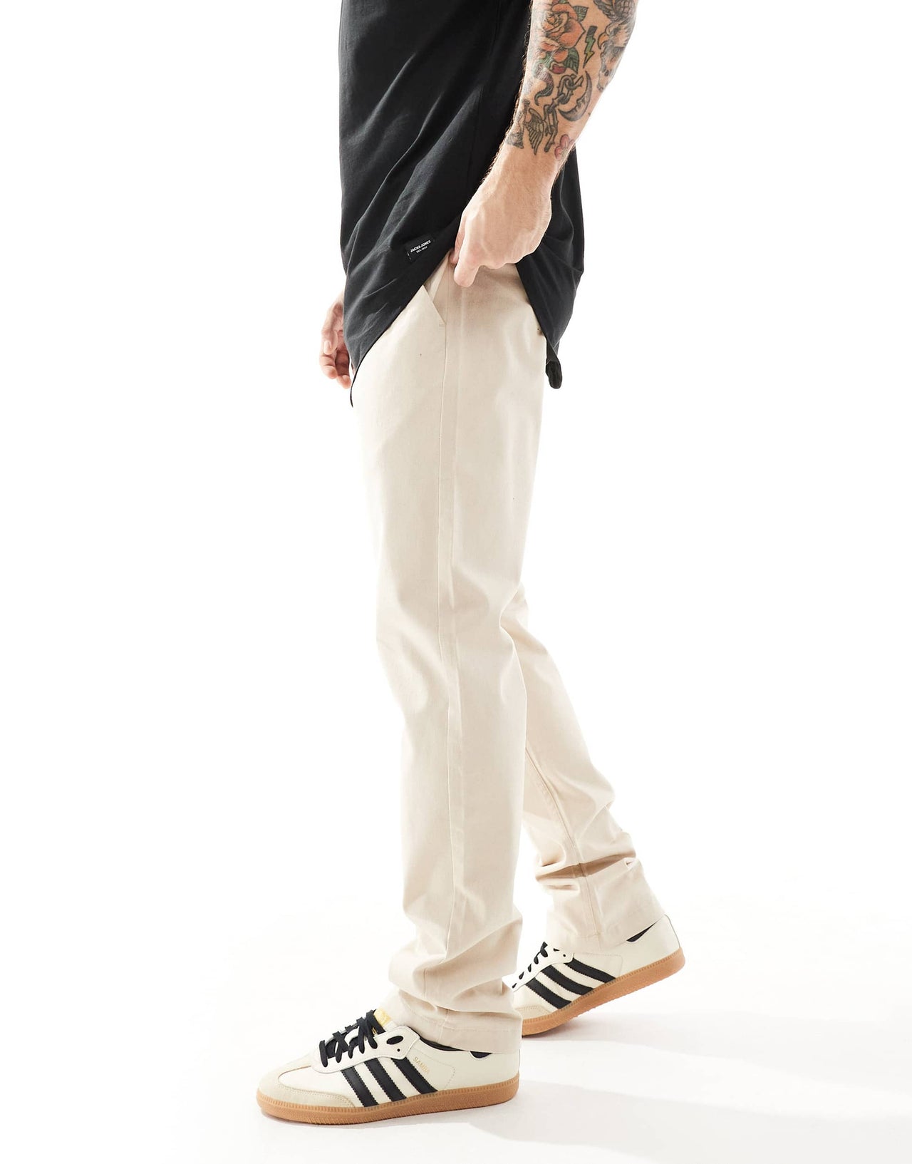 French Connection smart chino trousers in stone