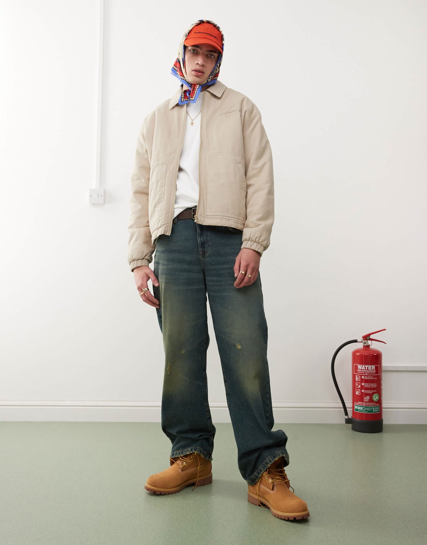 COLLUSION Harrington jacket in neutral