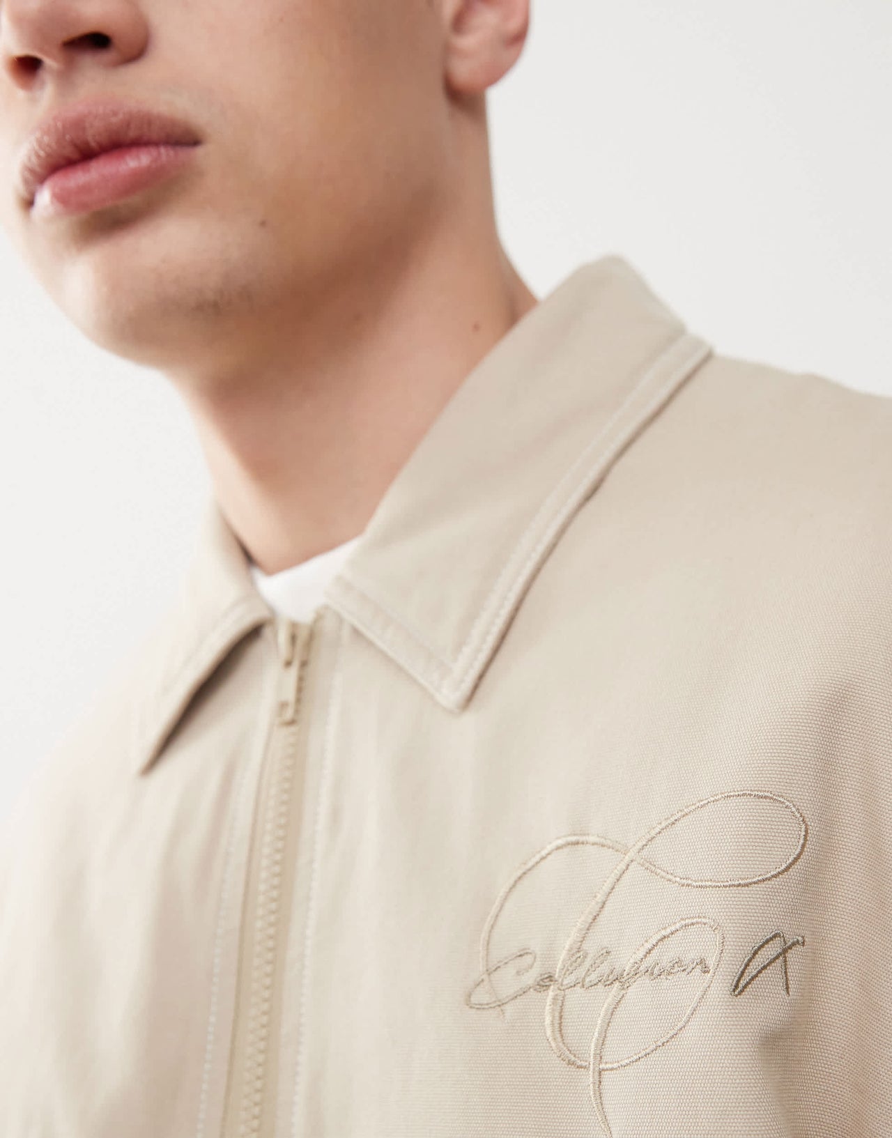 COLLUSION Harrington jacket in neutral