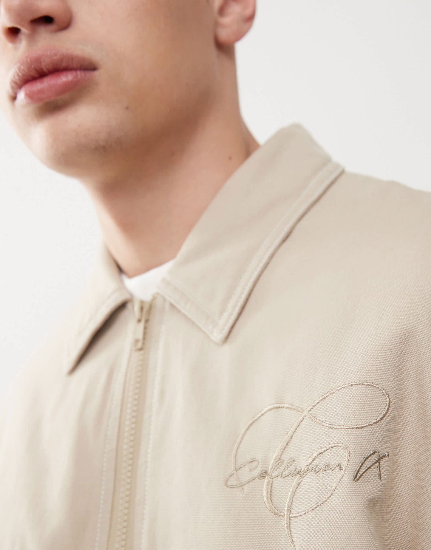 COLLUSION Harrington jacket in neutral