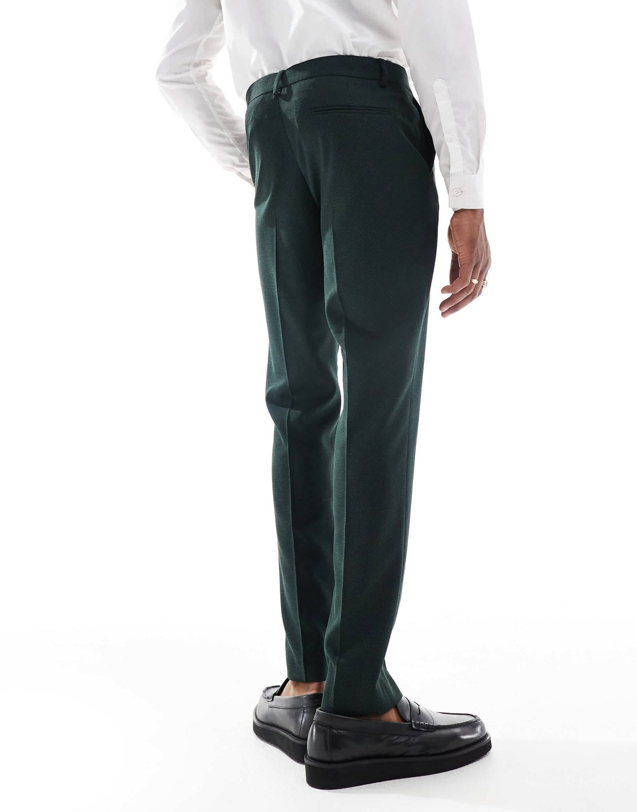ASOS DESIGN wedding skinny suit trousers in green