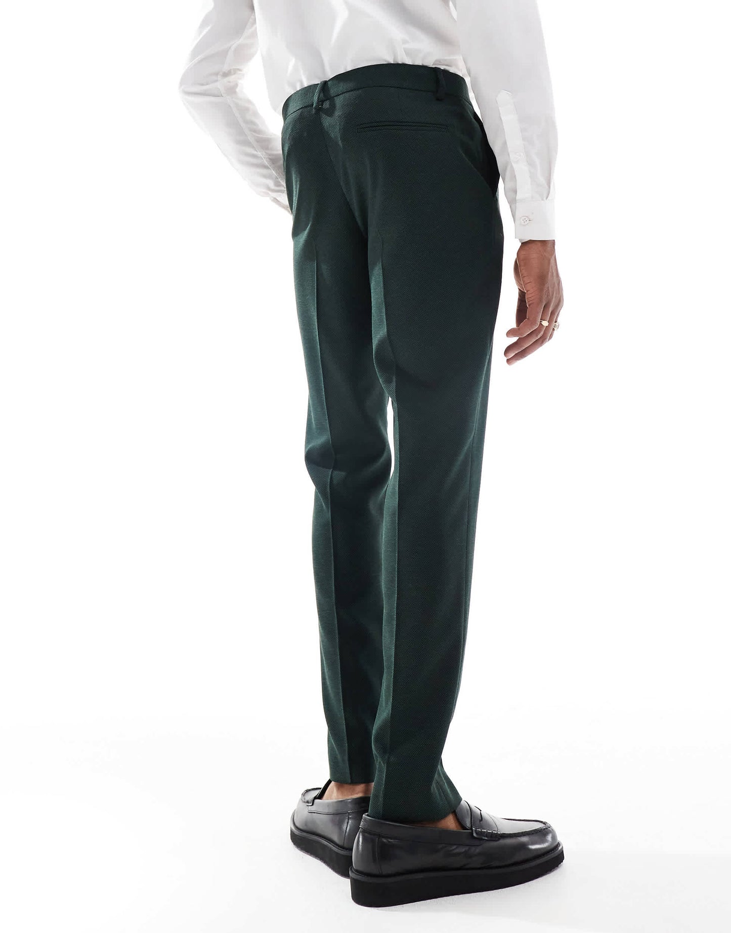 ASOS DESIGN wedding skinny suit trousers in green