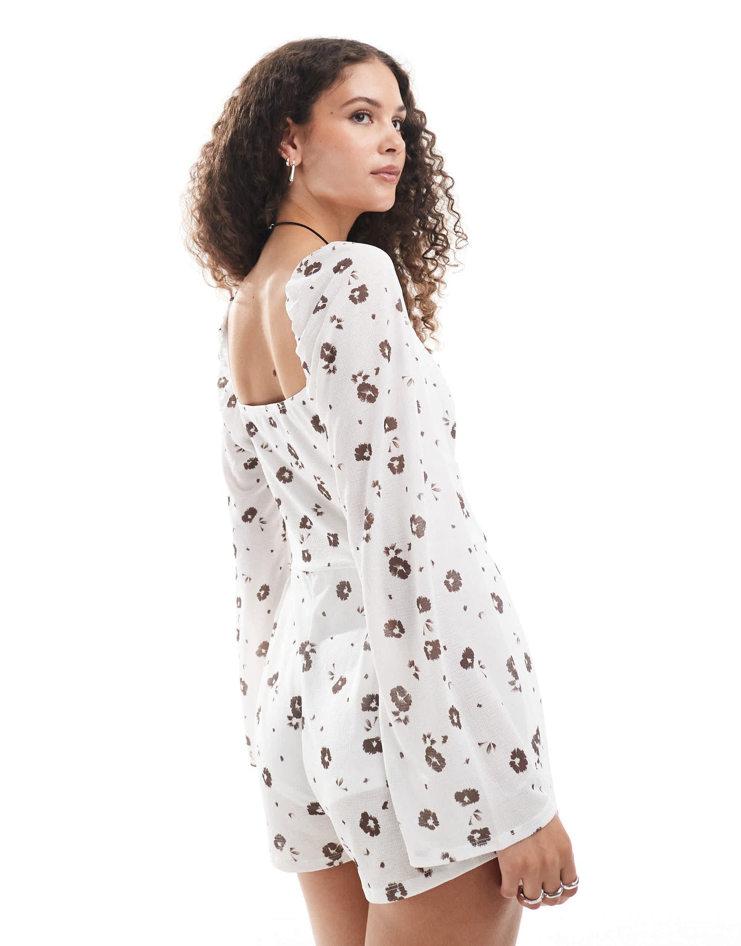 Reclaimed Vintage western playsuit in ditsy print