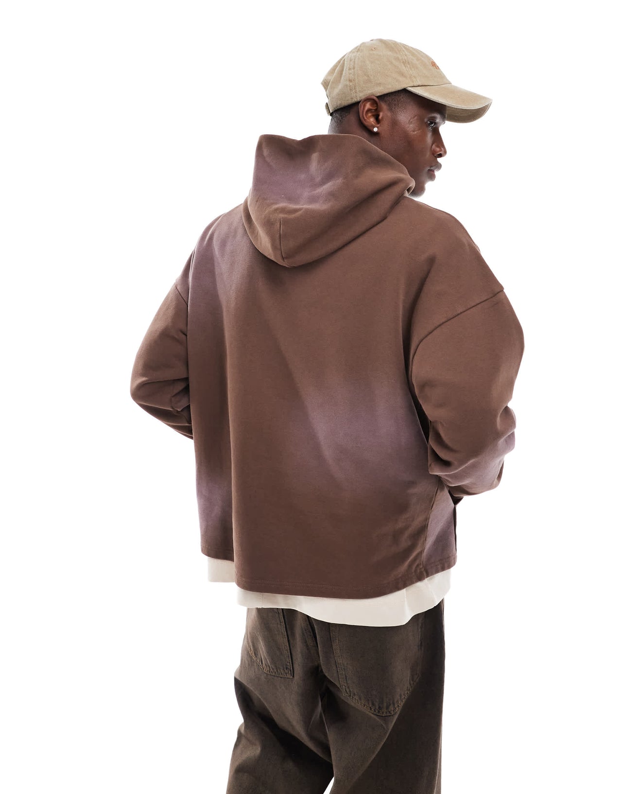 Pacsun palisades slogan hoodie in brown