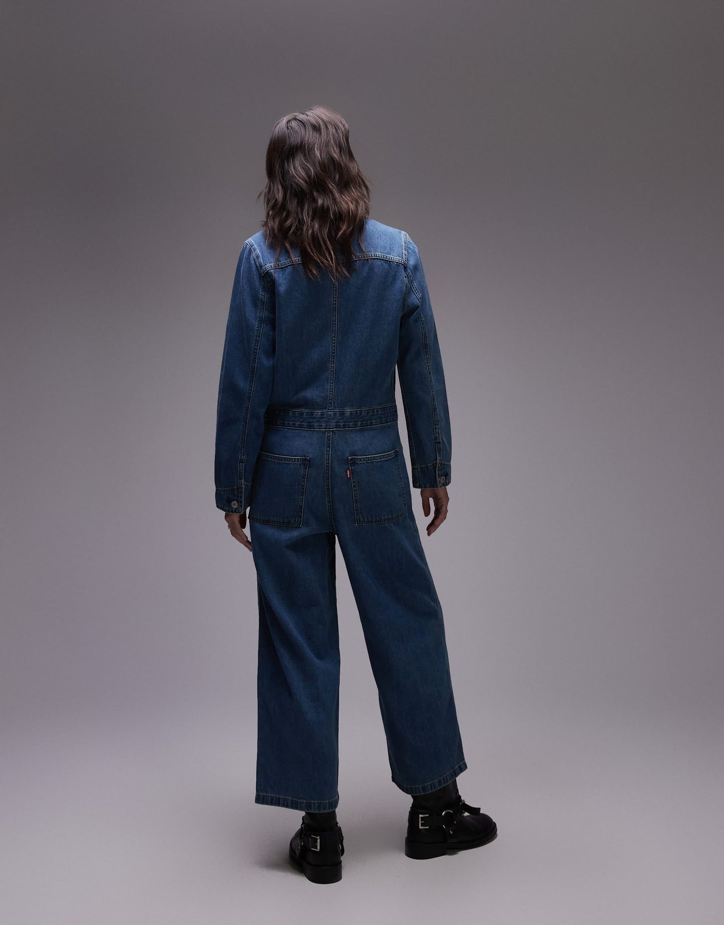 Levi's iconic denim jumpsuit in mid blue