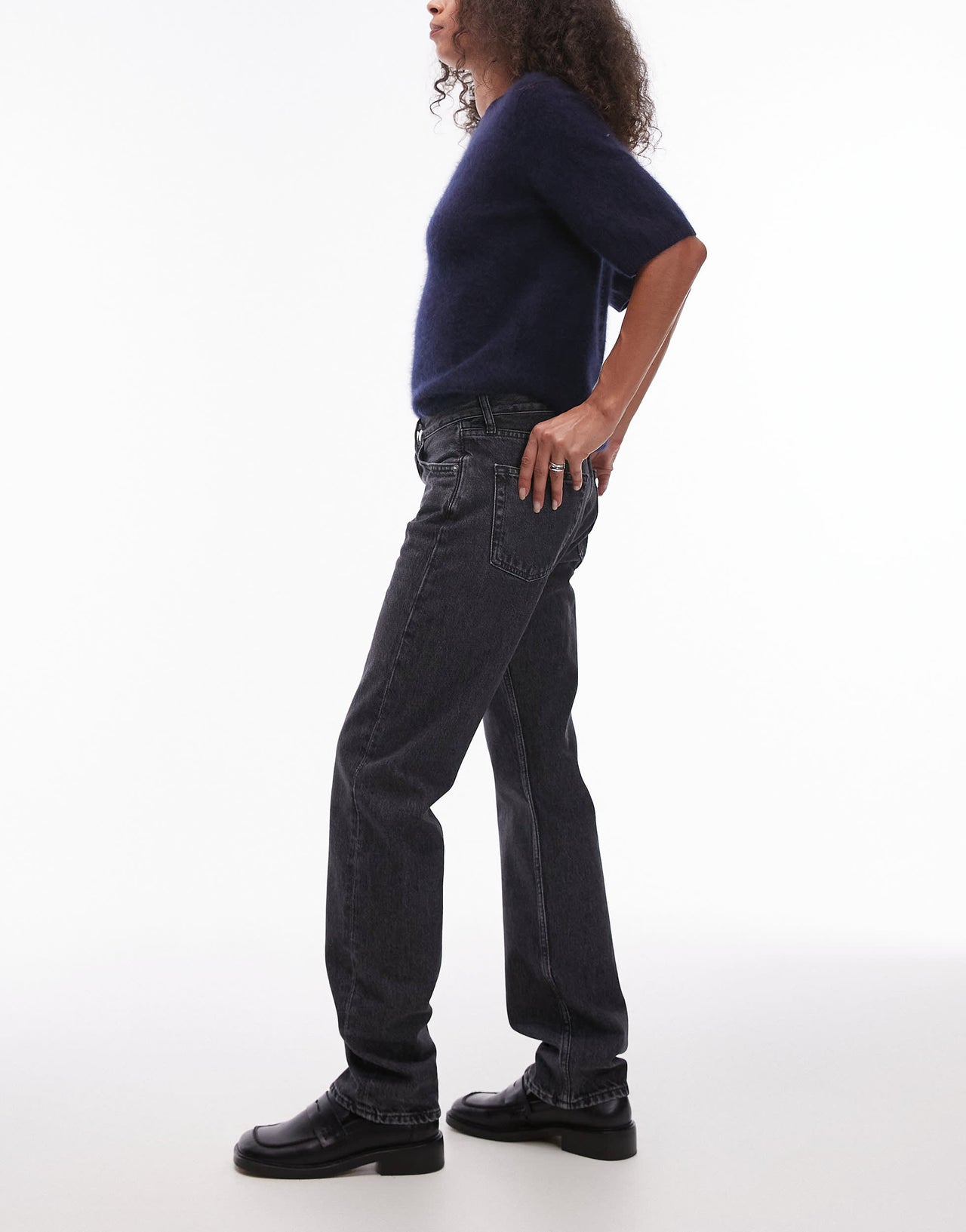 ARKET Snow straight leg jeans in washed grey