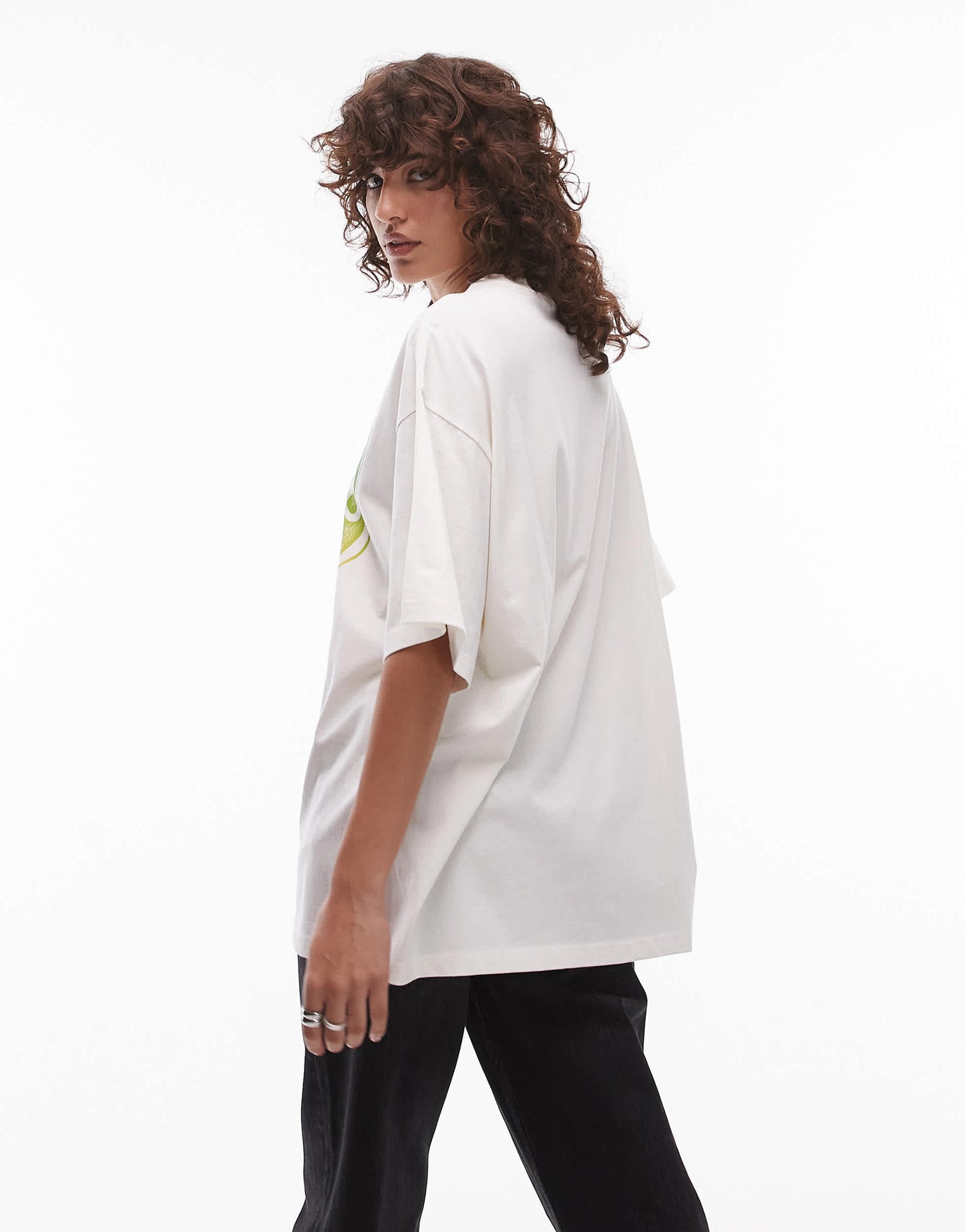 Levi's oversized t-shirt with love print in white
