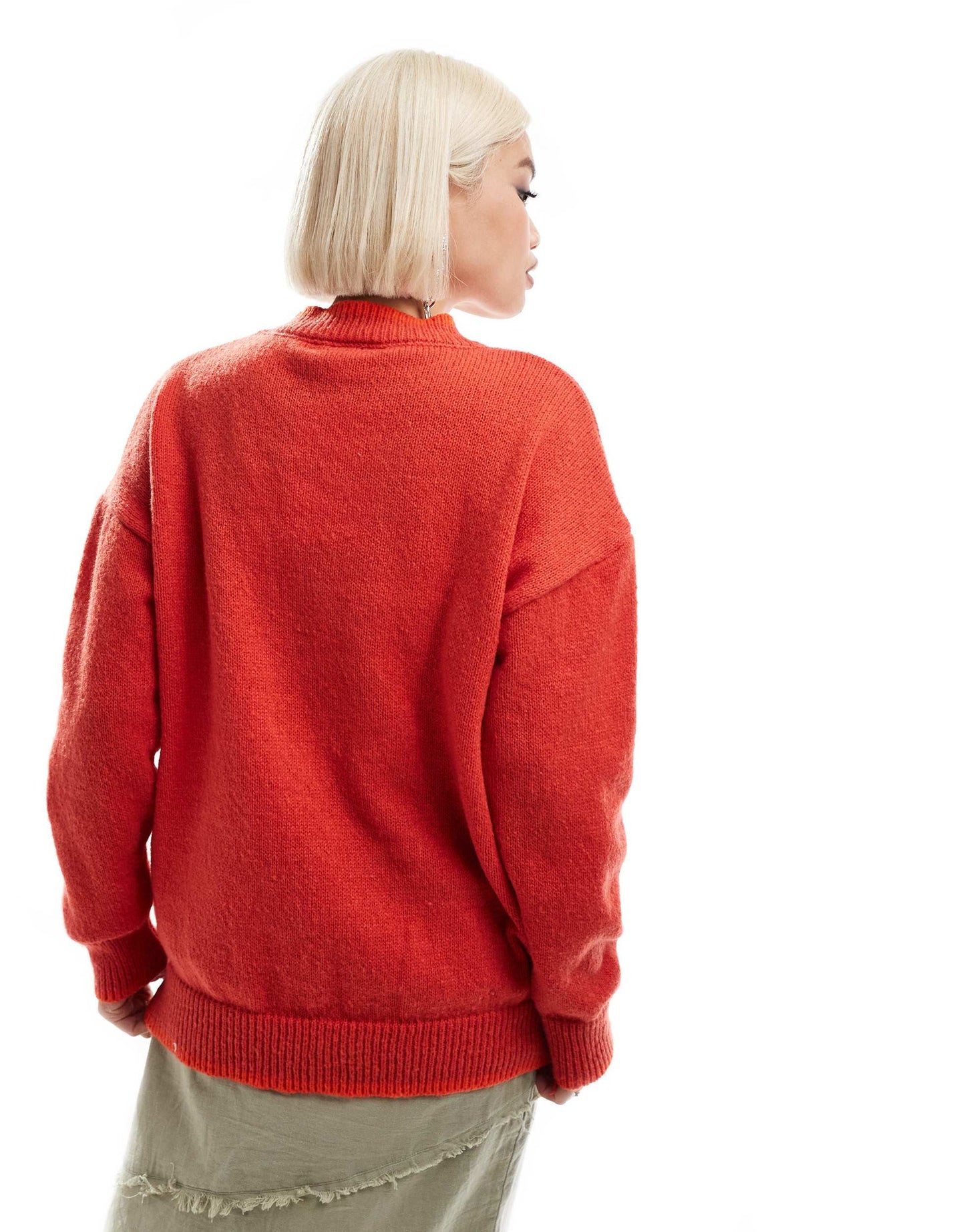 Daisy Street sun intarsia knitted jumper with tipping