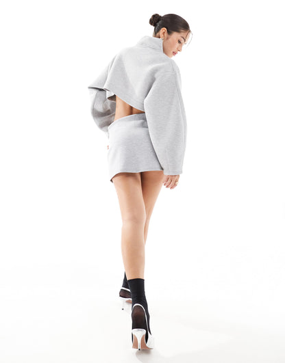 ASOS DESIGN  skort in charcoal