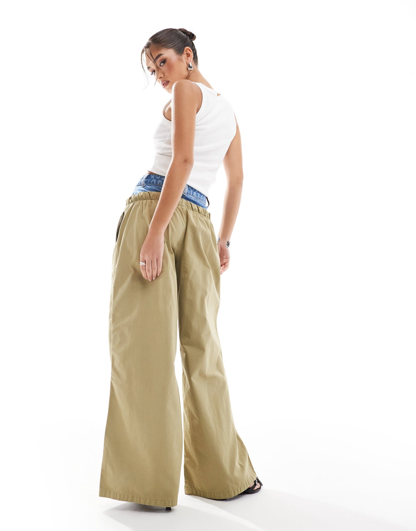 ASOS DESIGN denim hybrid trousers in blue