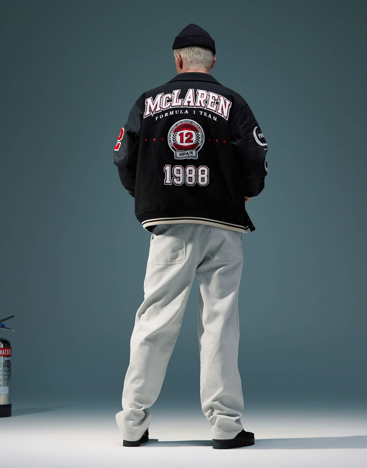 ASOS DESIGN baggy cord trousers in grey