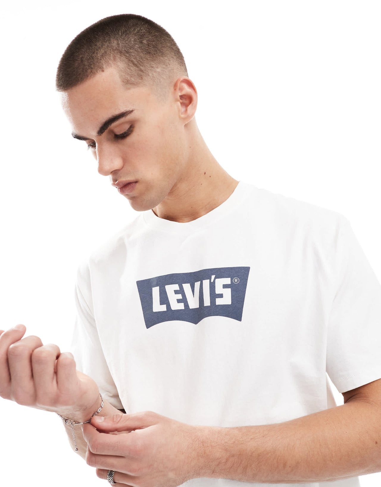 Levi's Vintage relaxed fit batwing central logo t-shirt in white