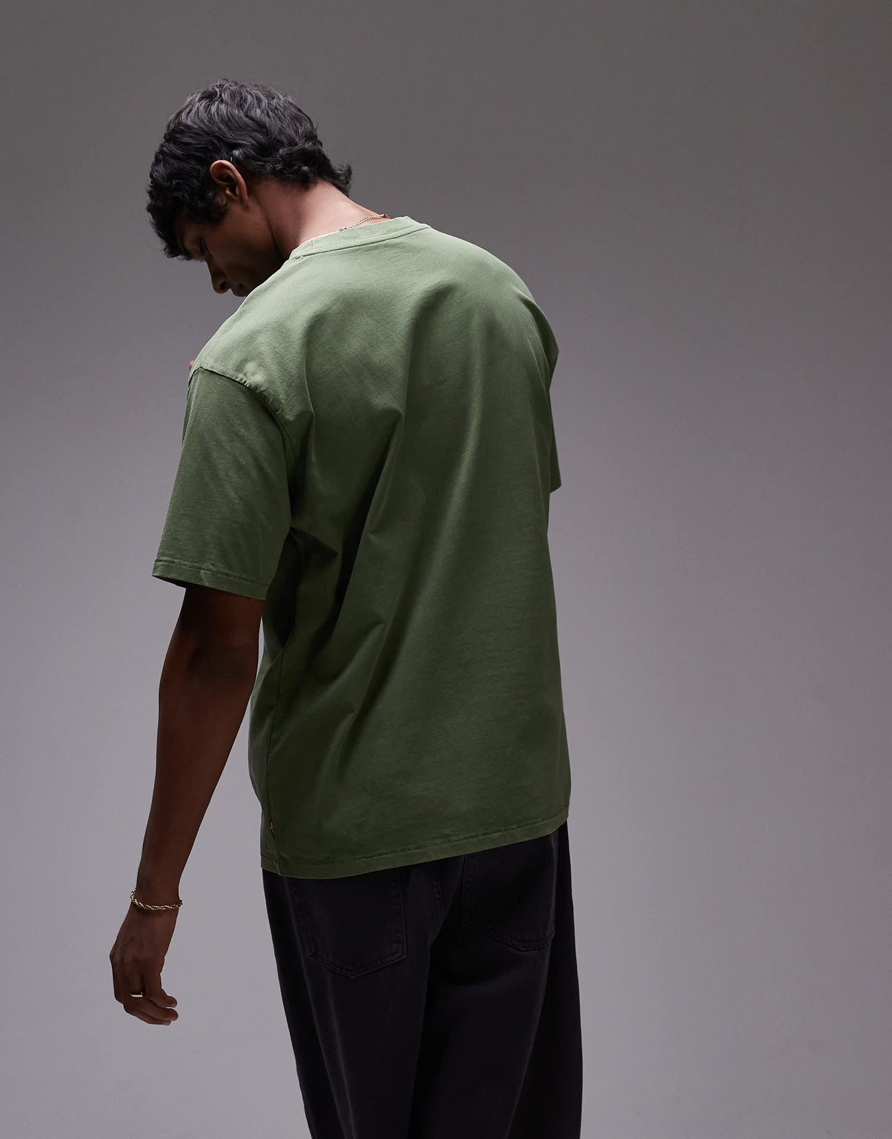 Levi's Red Tab vintage relaxed fit logo garment dye t-shirt in mid green