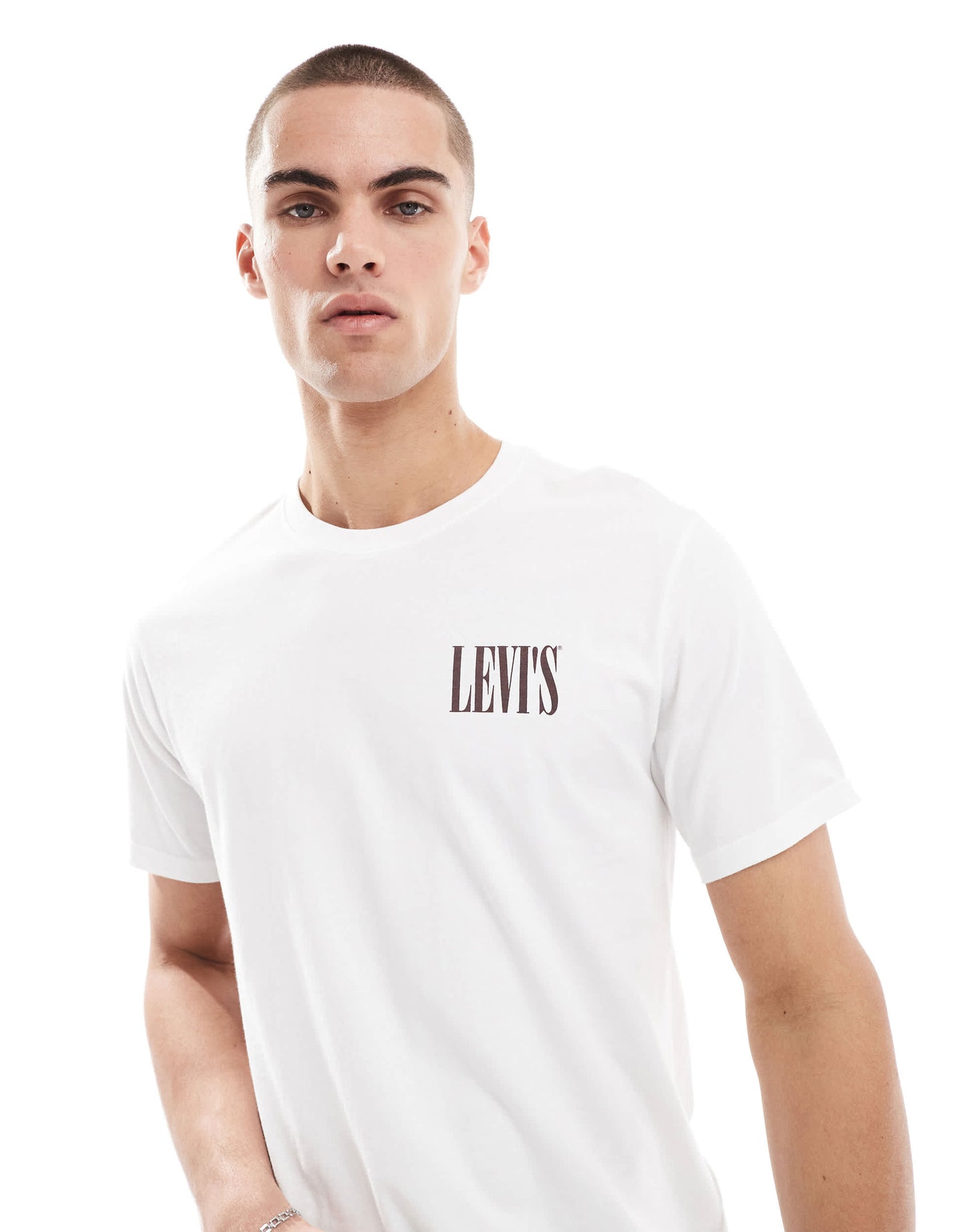 Levi's serif logo relaxed fit t-shirt in white