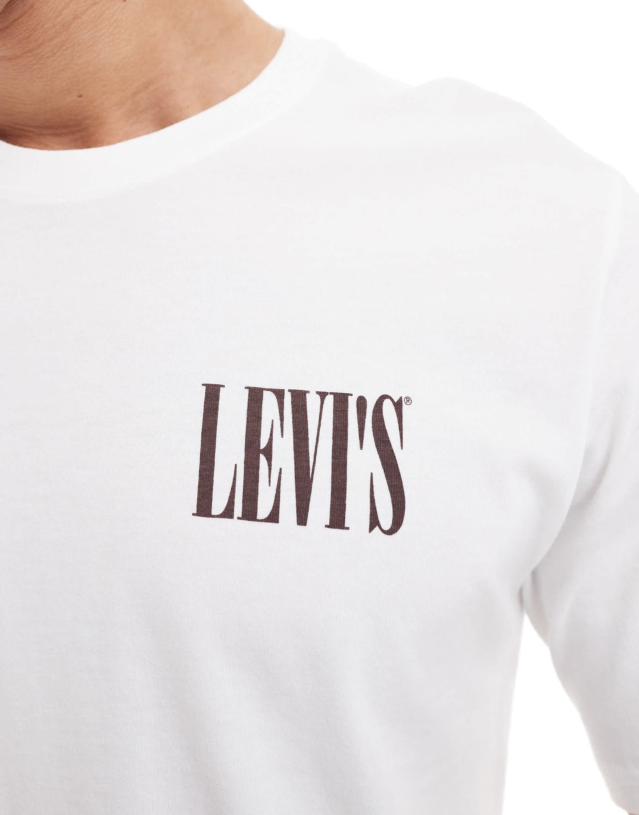 Levi's serif logo relaxed fit t-shirt in white